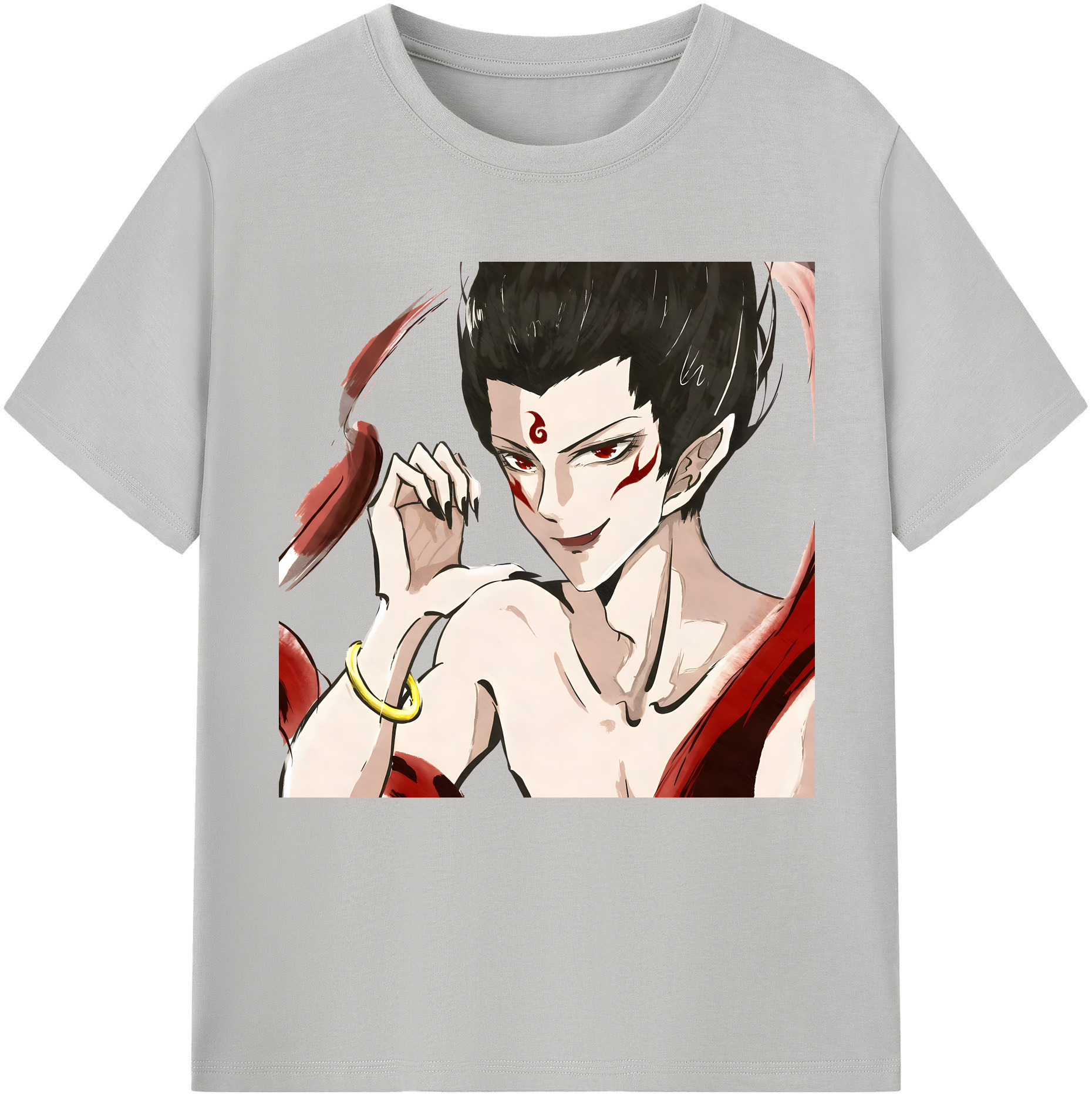 （画像用） Ne Zha 2 ナタ 魔童の大暴れ 綿100％半袖Tシャツ（フロントプリント）