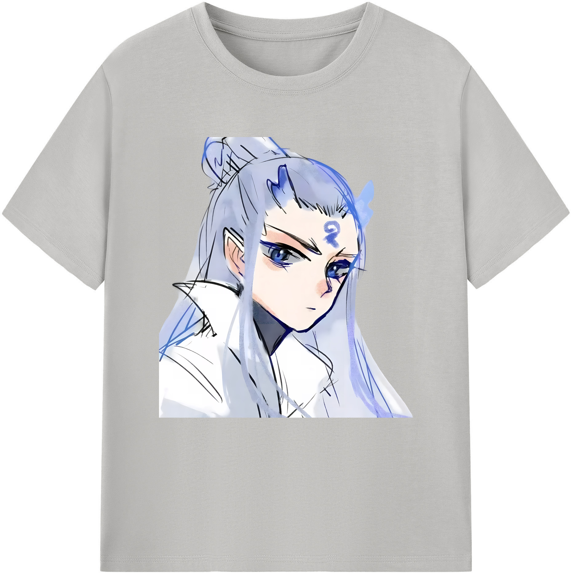 （画像用） Ne Zha 2 ナタ 魔童の大暴れ 綿100％半袖Tシャツ（フロントプリント）