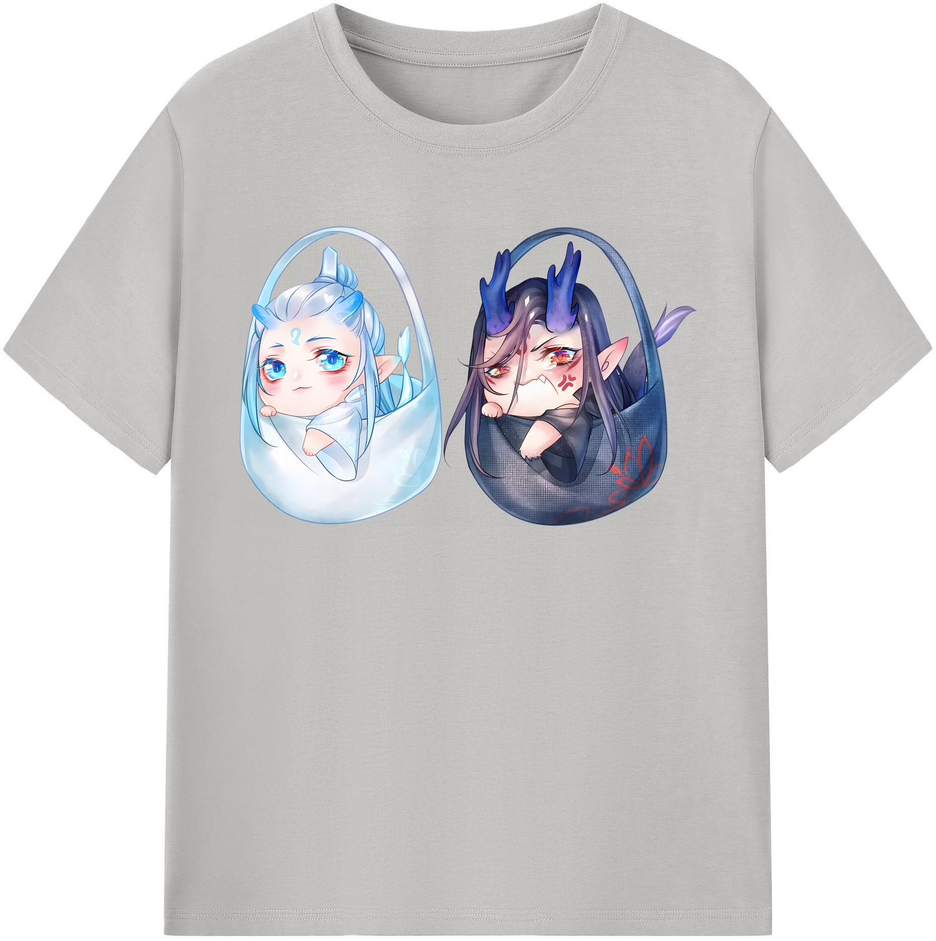 （画像用） Ne Zha 2 ナタ 魔童の大暴れ 綿100％半袖Tシャツ（フロントプリント）