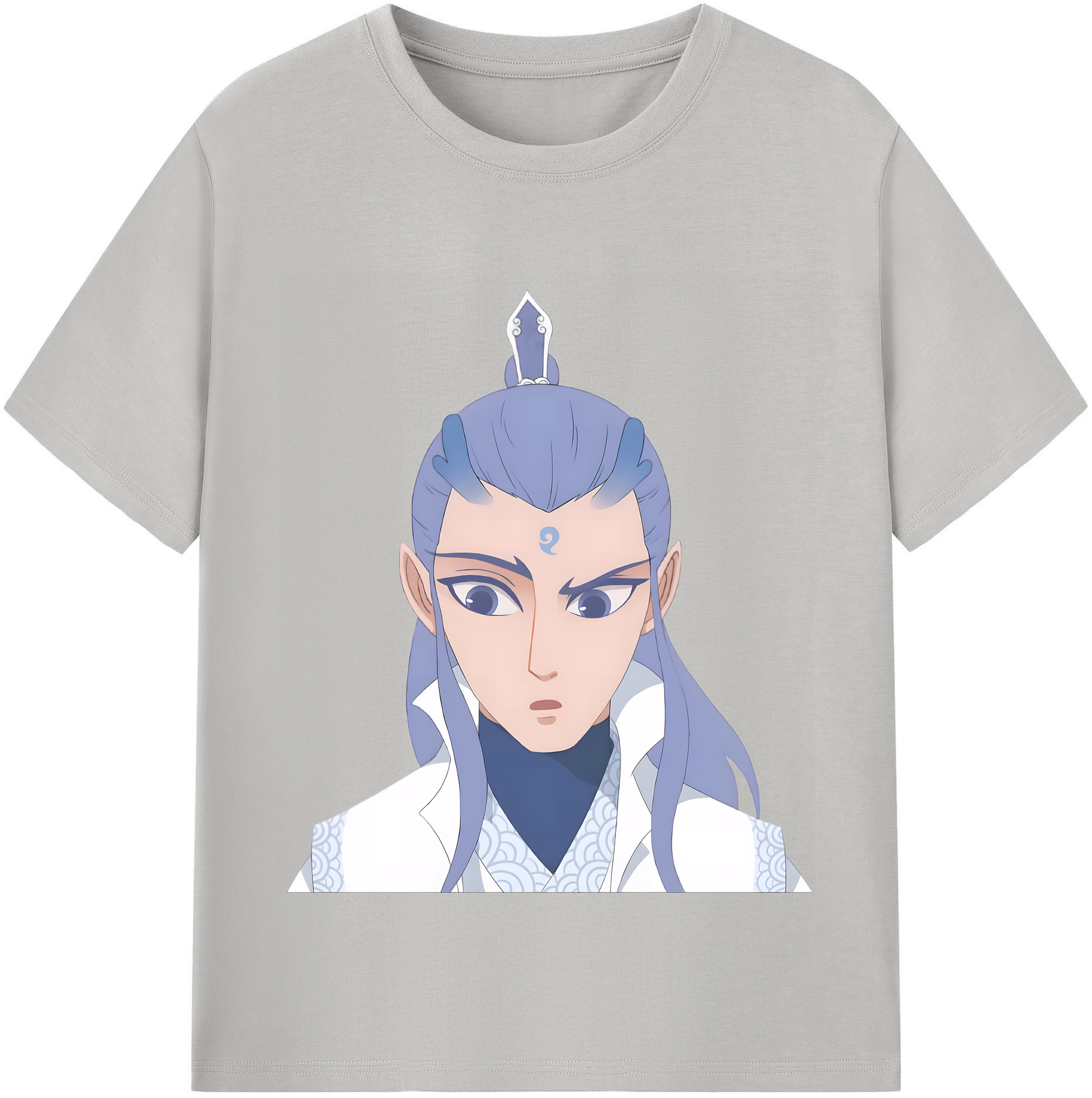 （画像用） Ne Zha 2 ナタ 魔童の大暴れ 綿100％半袖Tシャツ（フロントプリント）