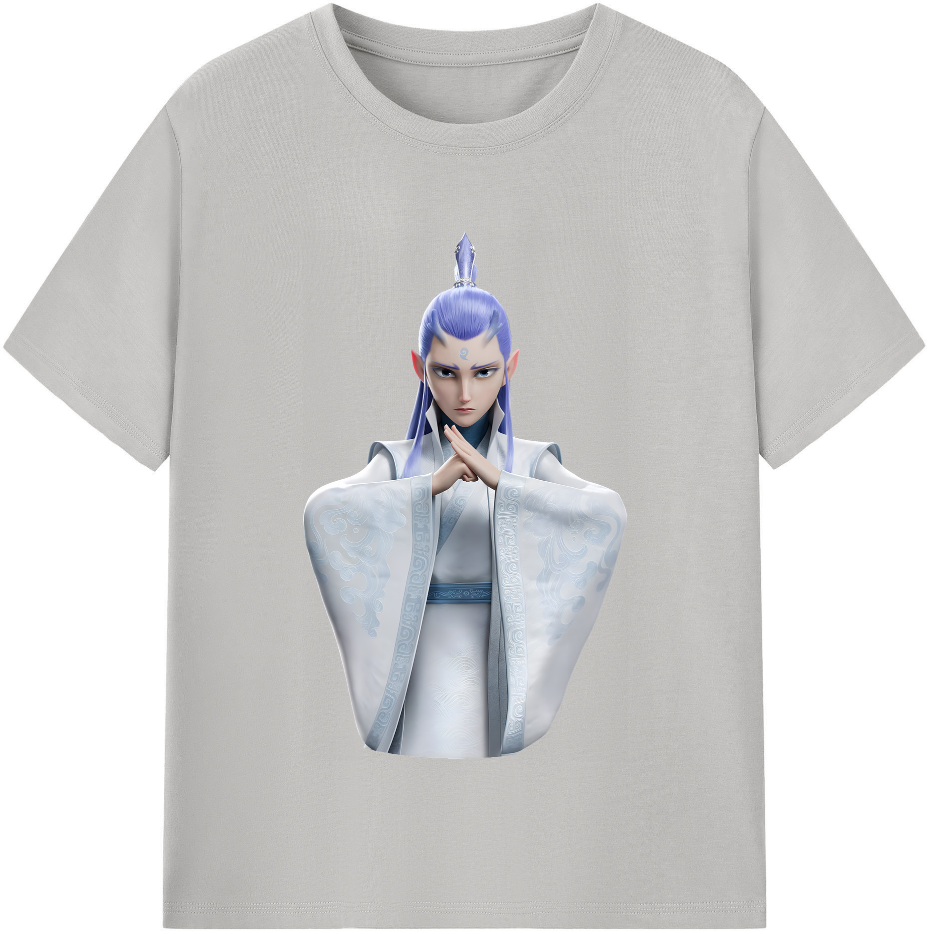 （画像用） Ne Zha 2 ナタ 魔童の大暴れ 綿100％半袖Tシャツ（フロントプリント）