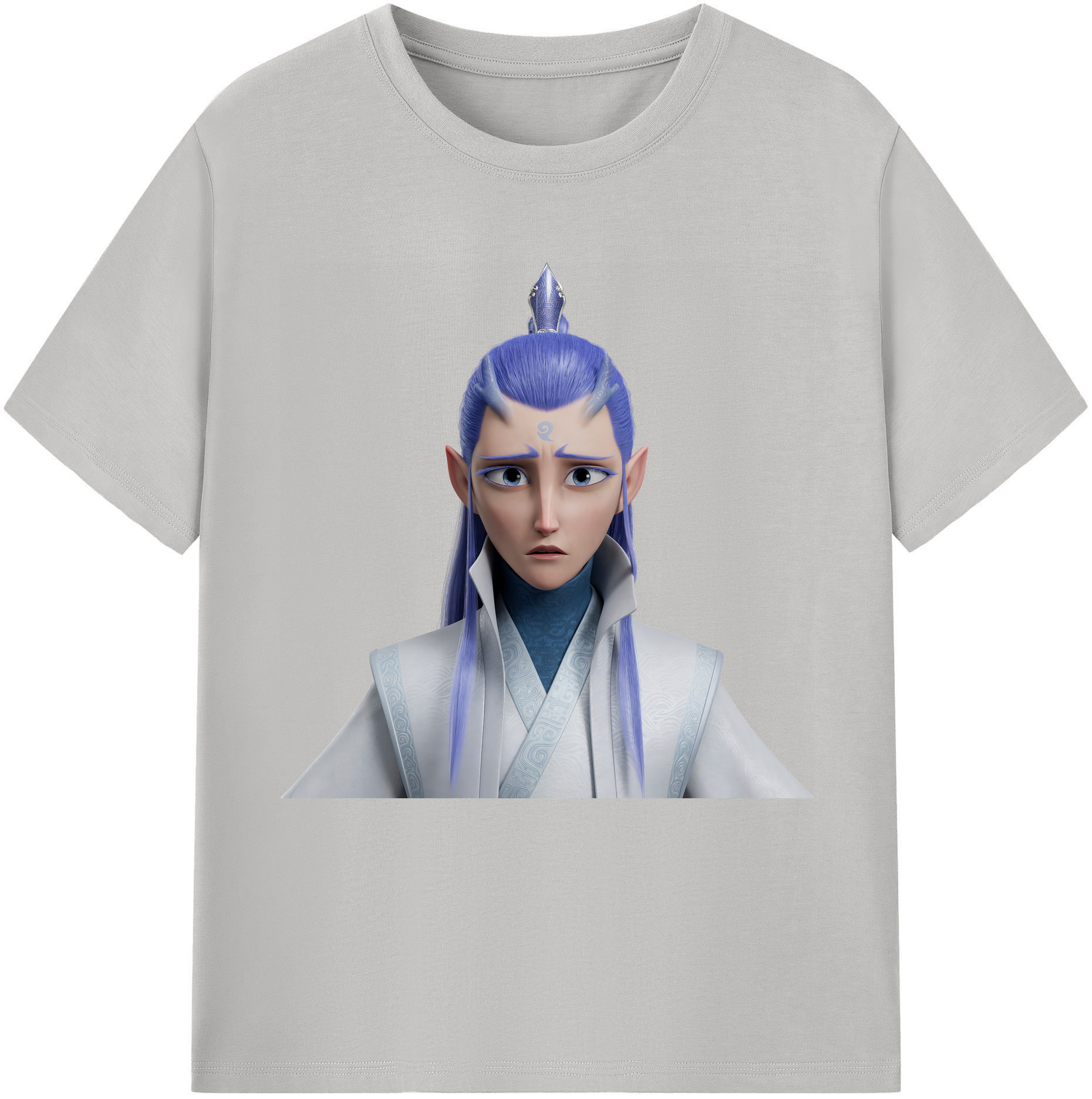 （画像用） Ne Zha 2 ナタ 魔童の大暴れ 綿100％半袖Tシャツ（フロントプリント）