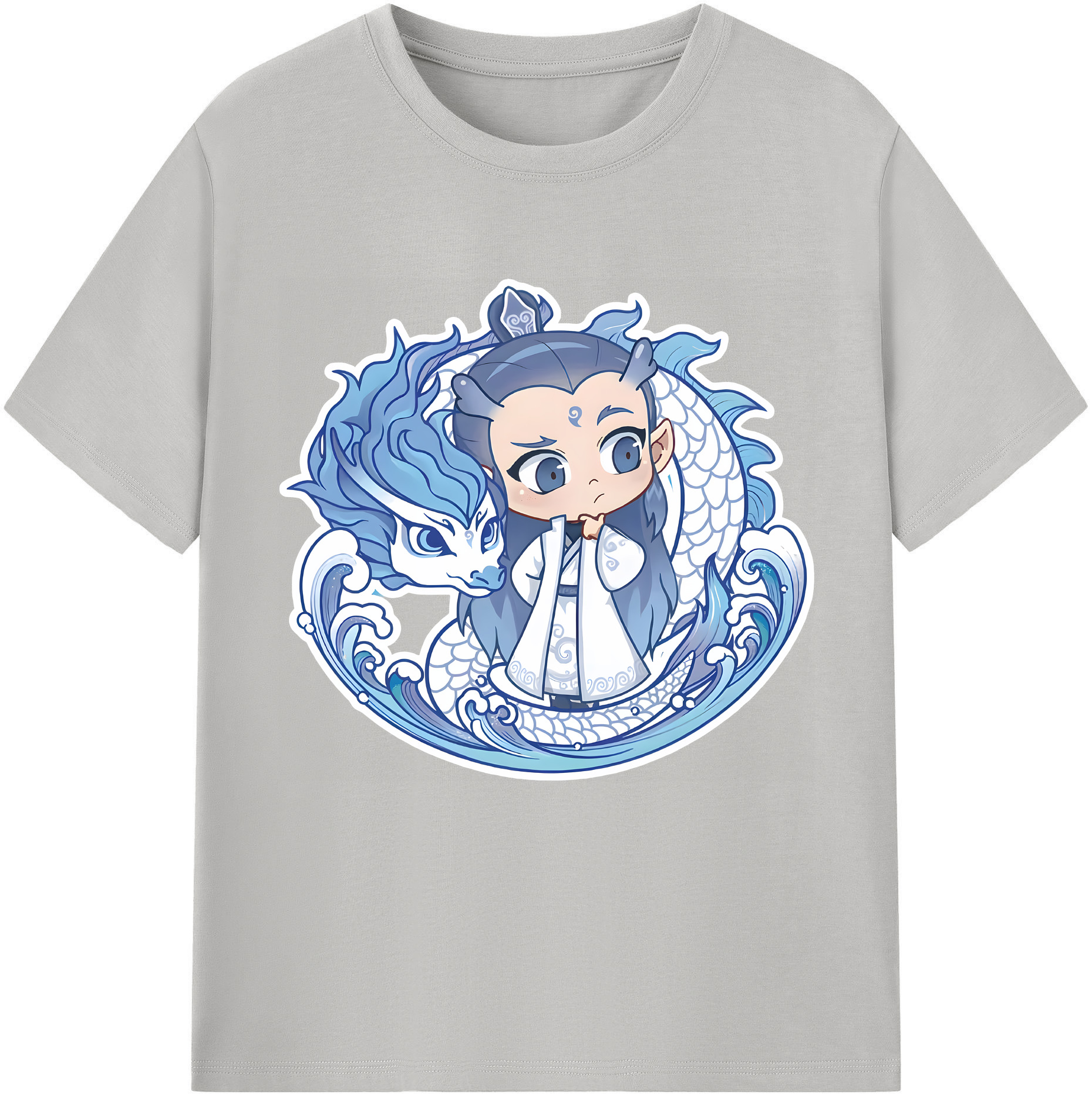 （画像用） Ne Zha 2 ナタ 魔童の大暴れ 綿100％半袖Tシャツ（フロントプリント）