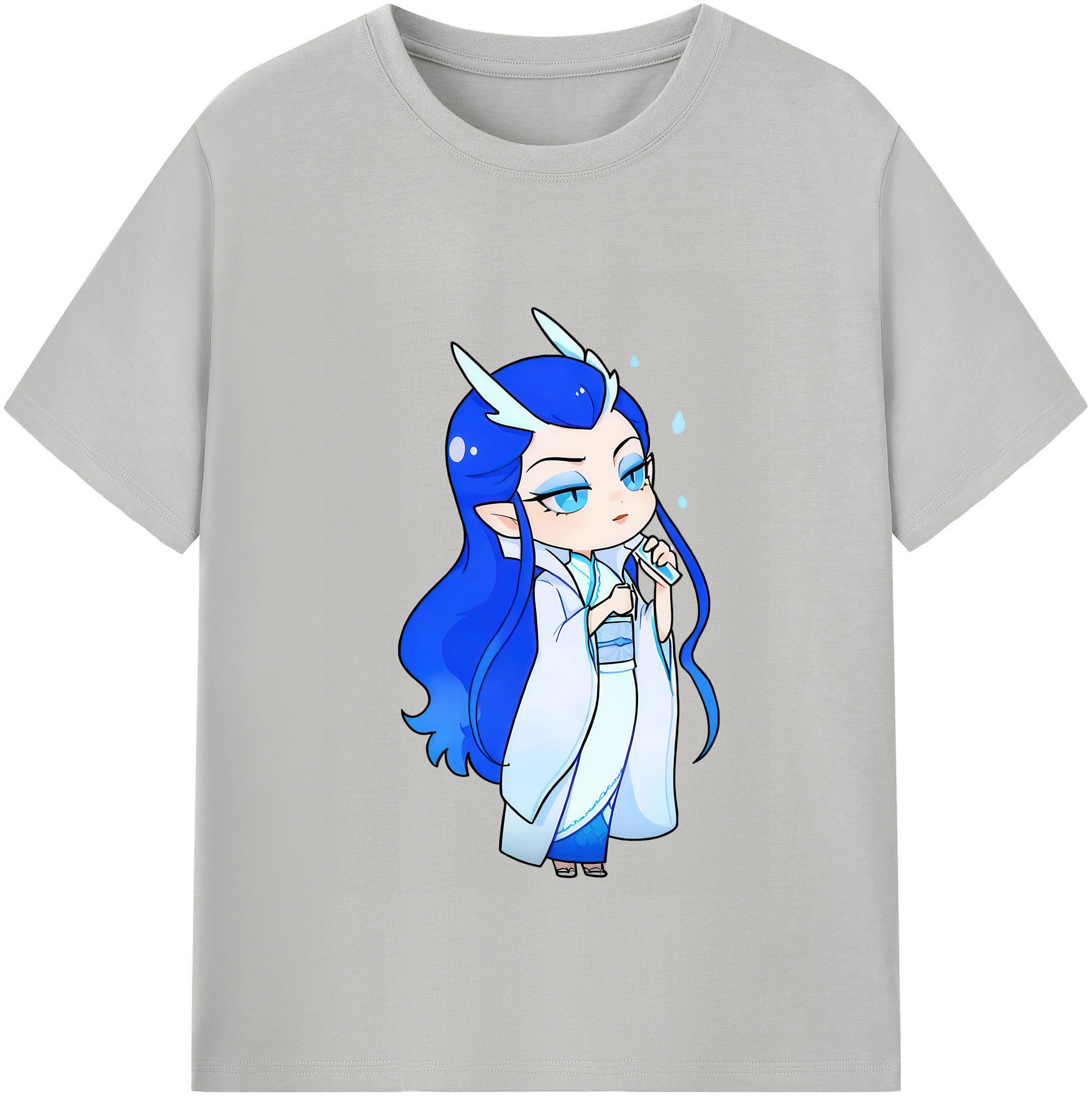 （画像用） Ne Zha 2 ナタ 魔童の大暴れ 綿100％半袖Tシャツ（フロントプリント）