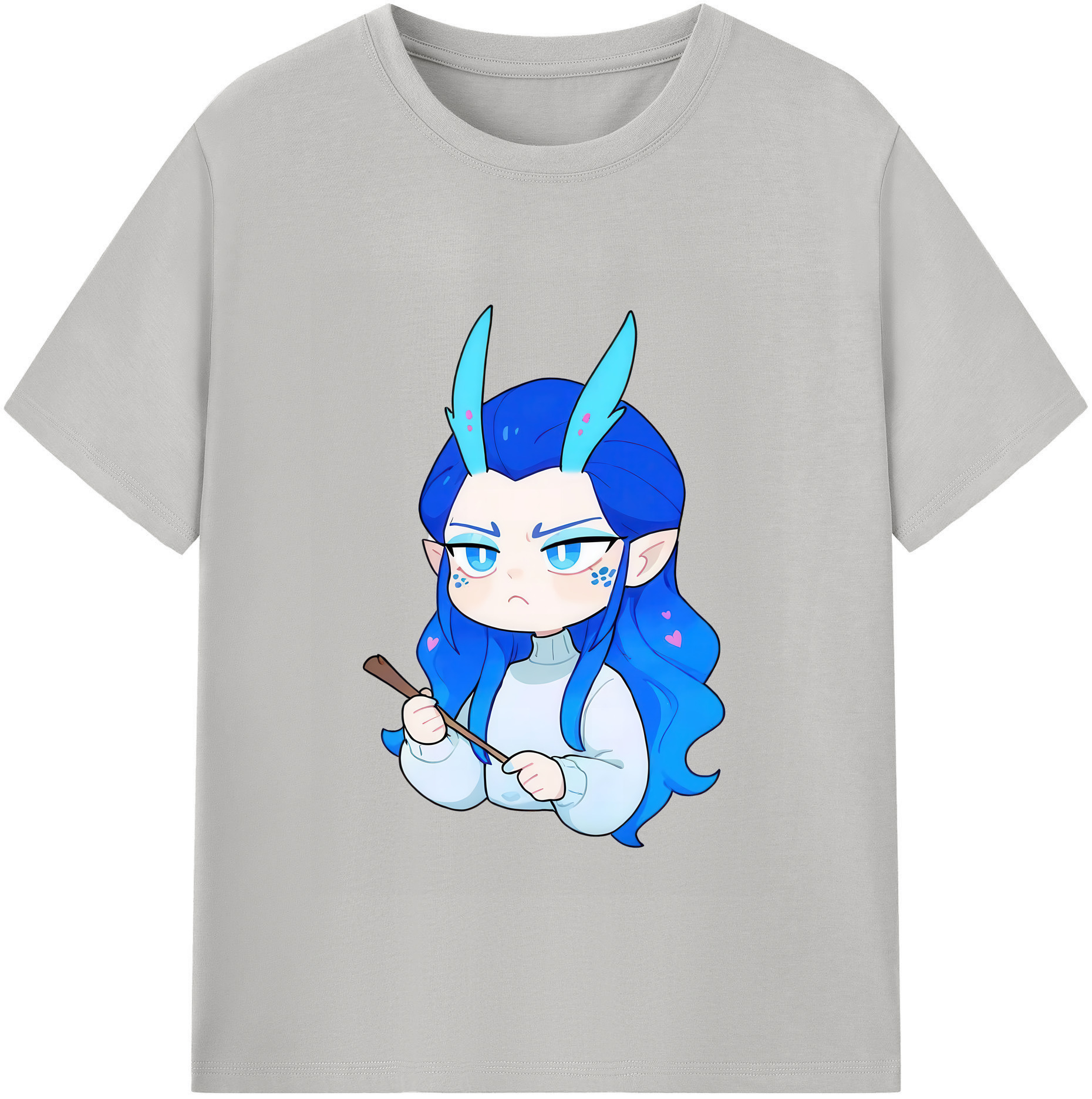 （画像用） Ne Zha 2 ナタ 魔童の大暴れ 綿100％半袖Tシャツ（フロントプリント）