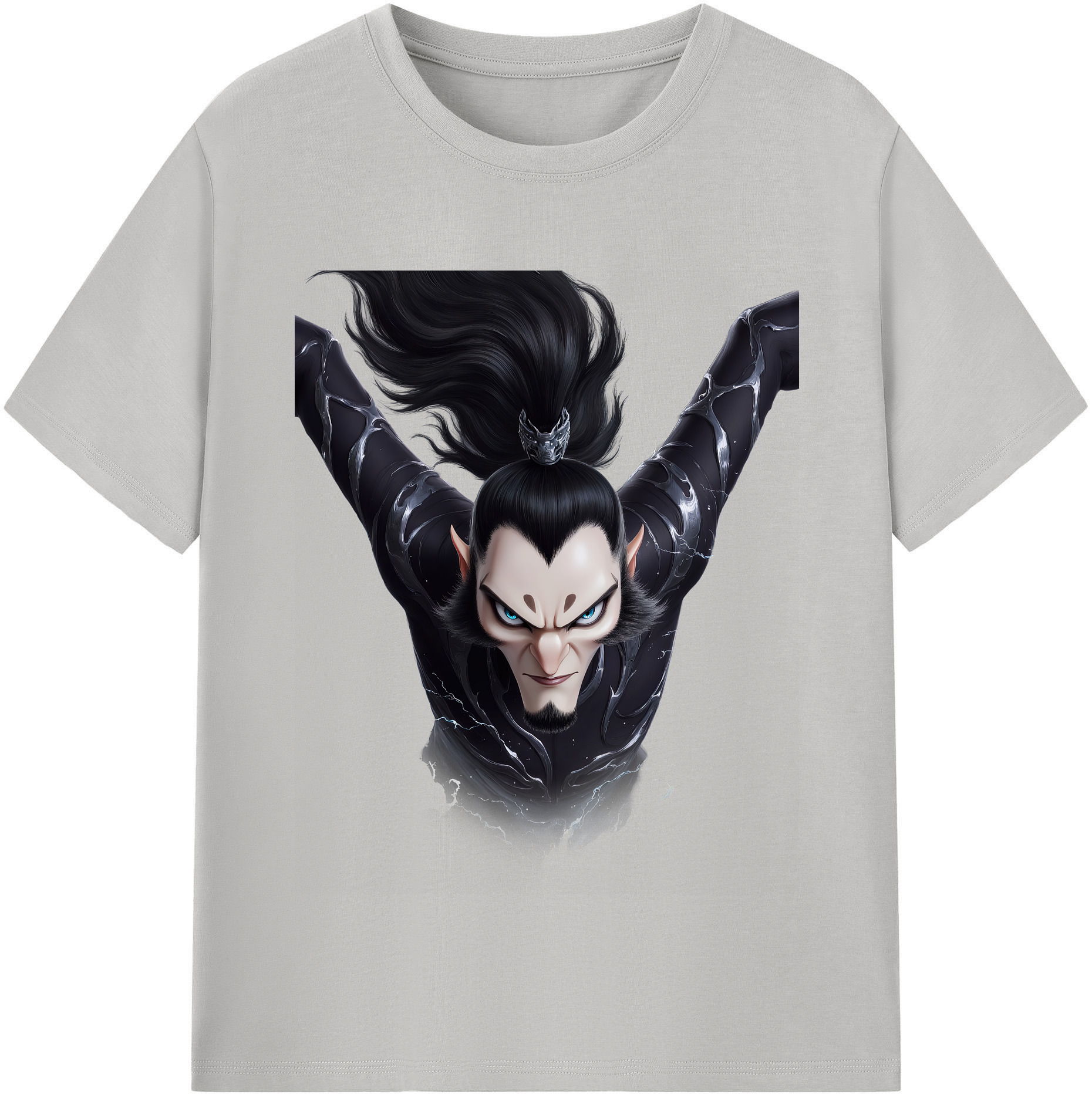 （画像用） Ne Zha 2 ナタ 魔童の大暴れ 綿100％半袖Tシャツ（フロントプリント）