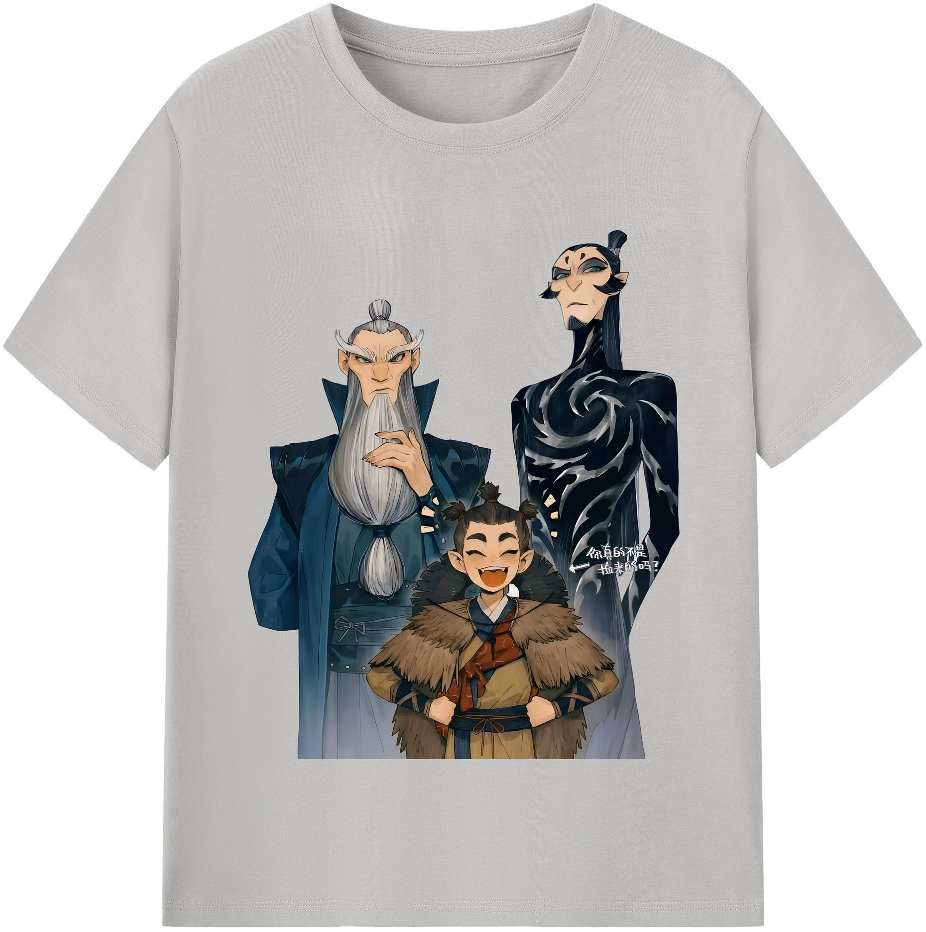 （画像用） Ne Zha 2 ナタ 魔童の大暴れ 綿100％半袖Tシャツ（フロントプリント）