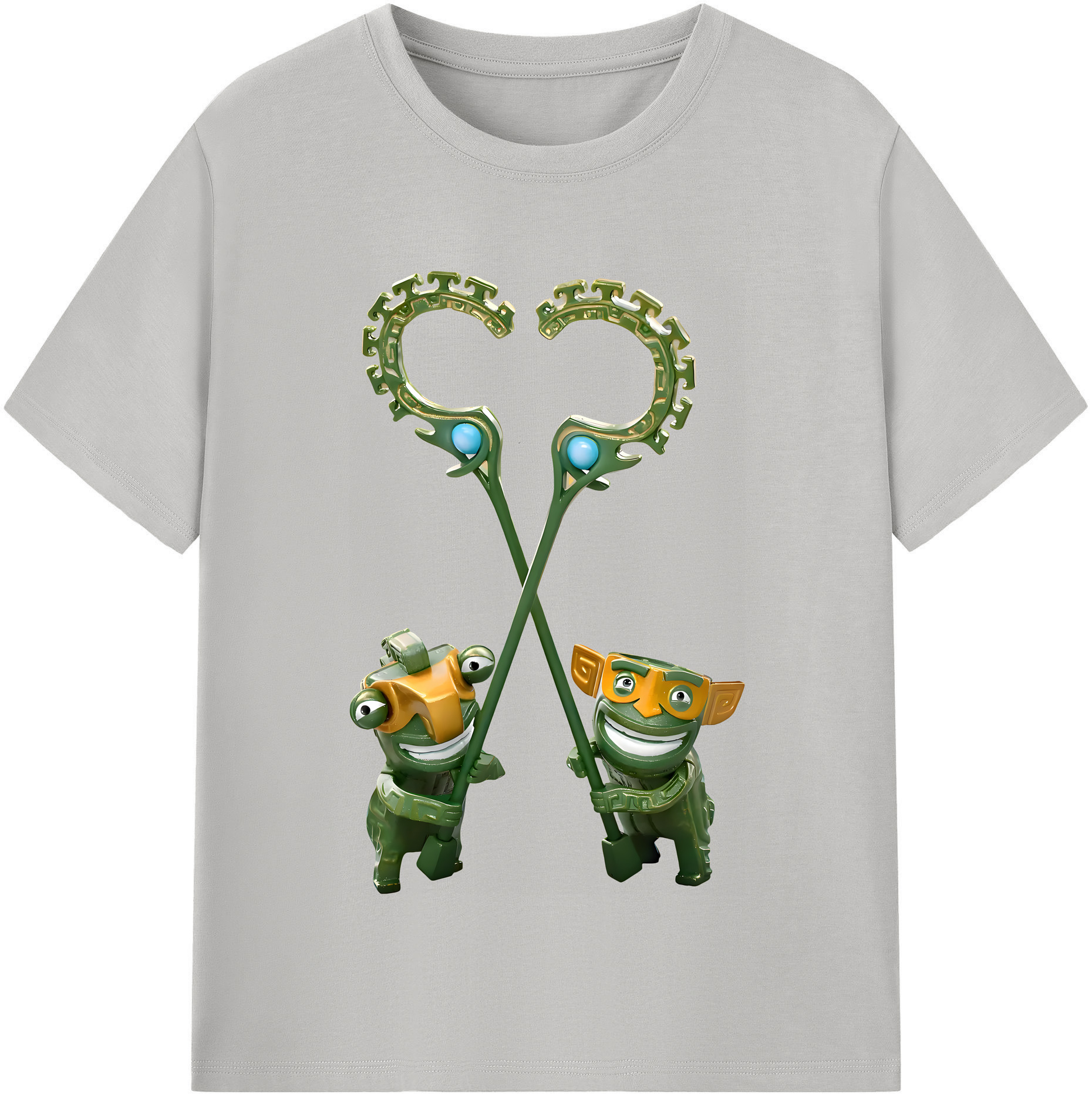 （画像用） Ne Zha 2 ナタ 魔童の大暴れ 綿100％半袖Tシャツ（フロントプリント）
