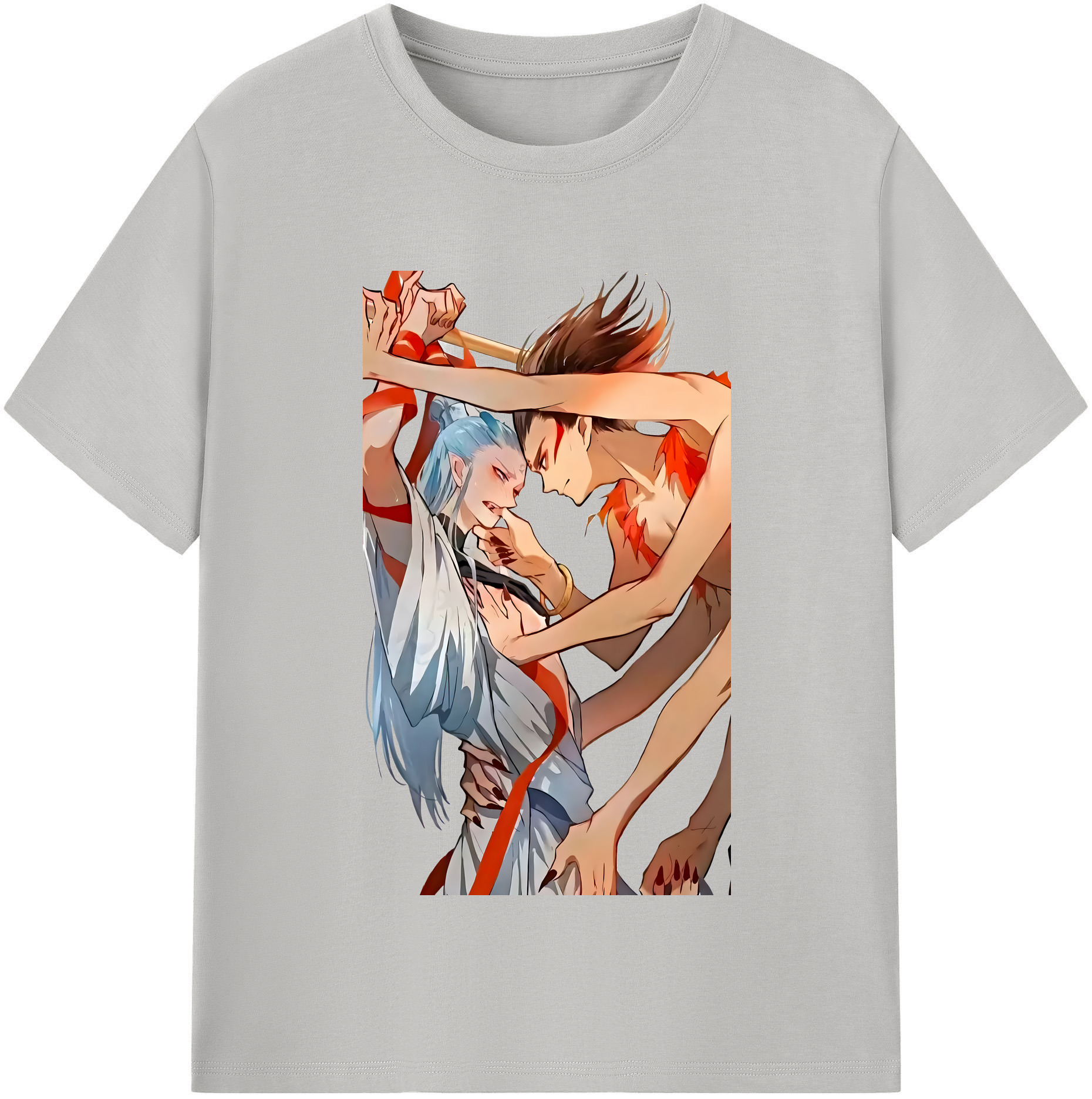 （画像用） Ne Zha 2 ナタ 魔童の大暴れ 綿100％半袖Tシャツ（フロントプリント）