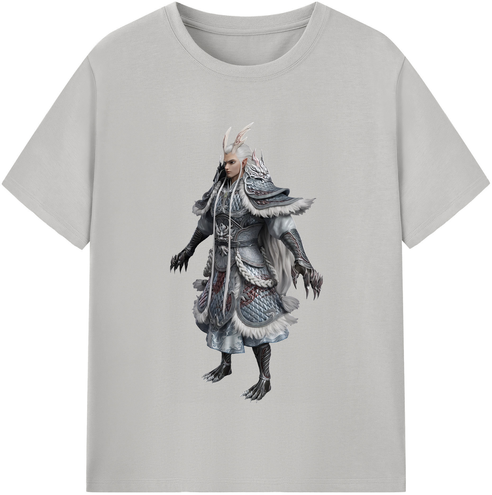 （画像用） Ne Zha 2 ナタ 魔童の大暴れ 綿100％半袖Tシャツ（フロントプリント）