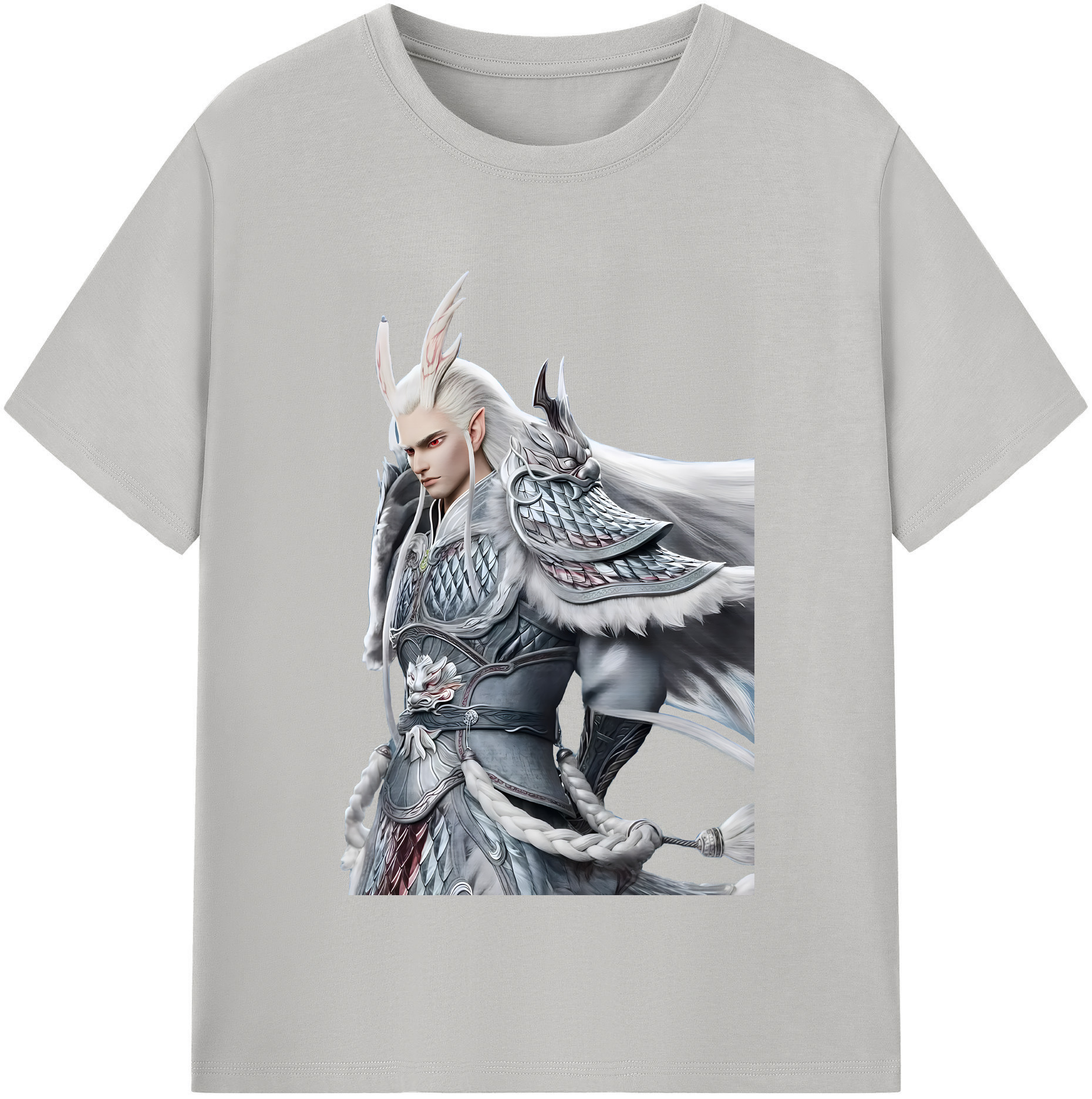 （画像用） Ne Zha 2 ナタ 魔童の大暴れ 綿100％半袖Tシャツ（フロントプリント）