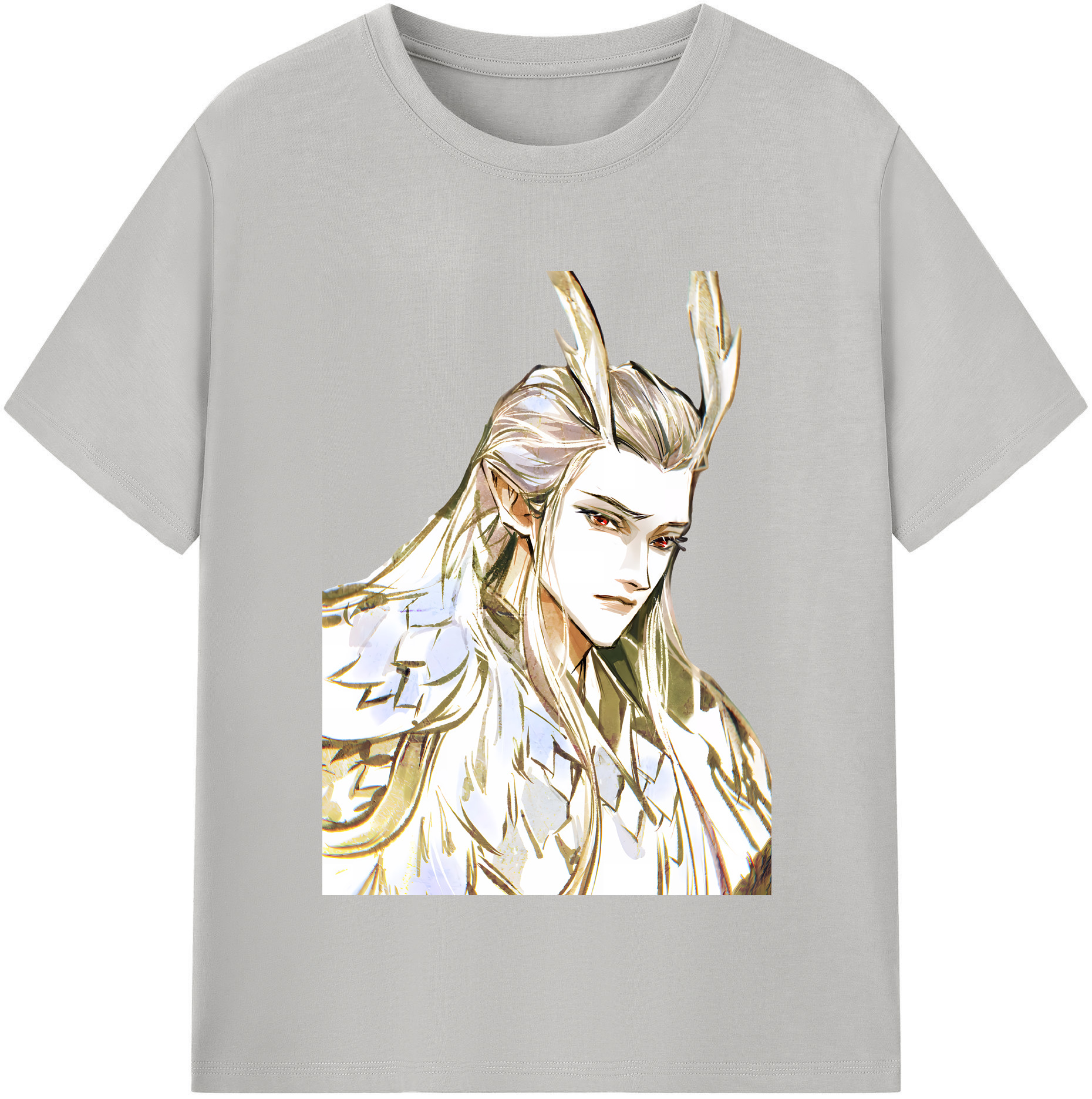 （画像用） Ne Zha 2 ナタ 魔童の大暴れ 綿100％半袖Tシャツ（フロントプリント）