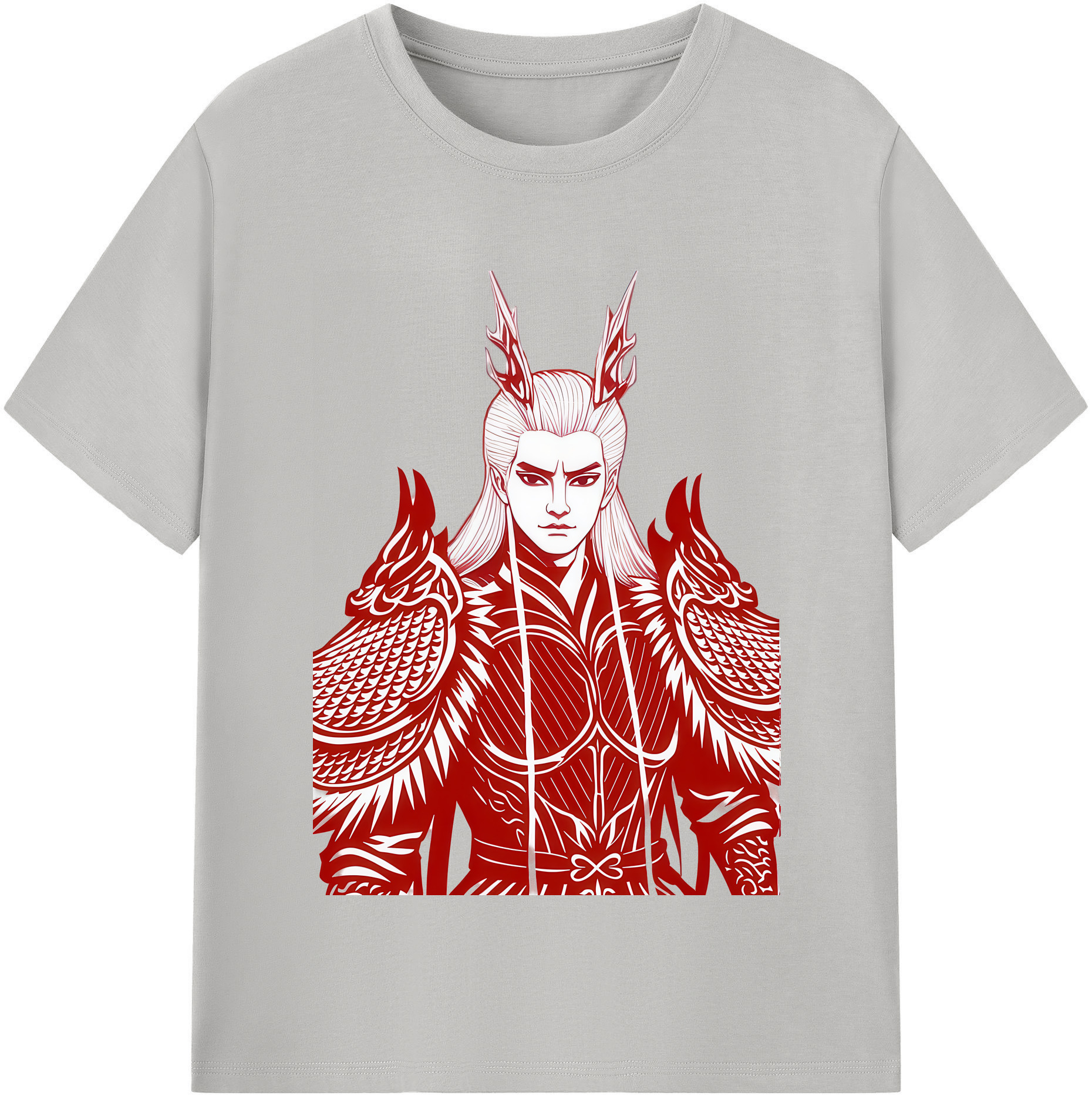 （画像用） Ne Zha 2 ナタ 魔童の大暴れ 綿100％半袖Tシャツ（フロントプリント）