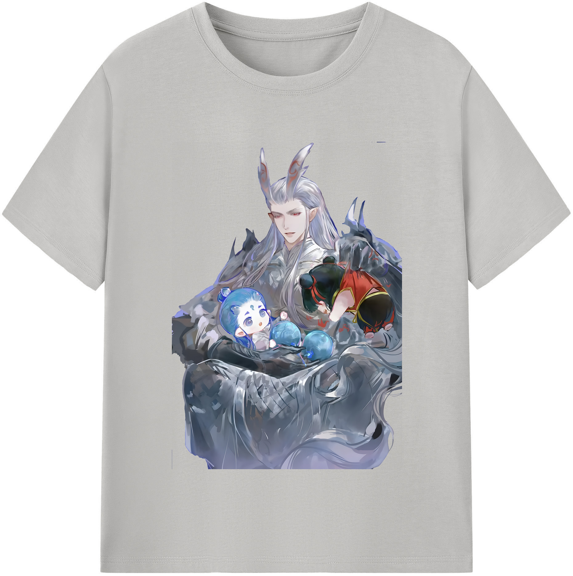 （画像用） Ne Zha 2 ナタ 魔童の大暴れ 綿100％半袖Tシャツ（フロントプリント）