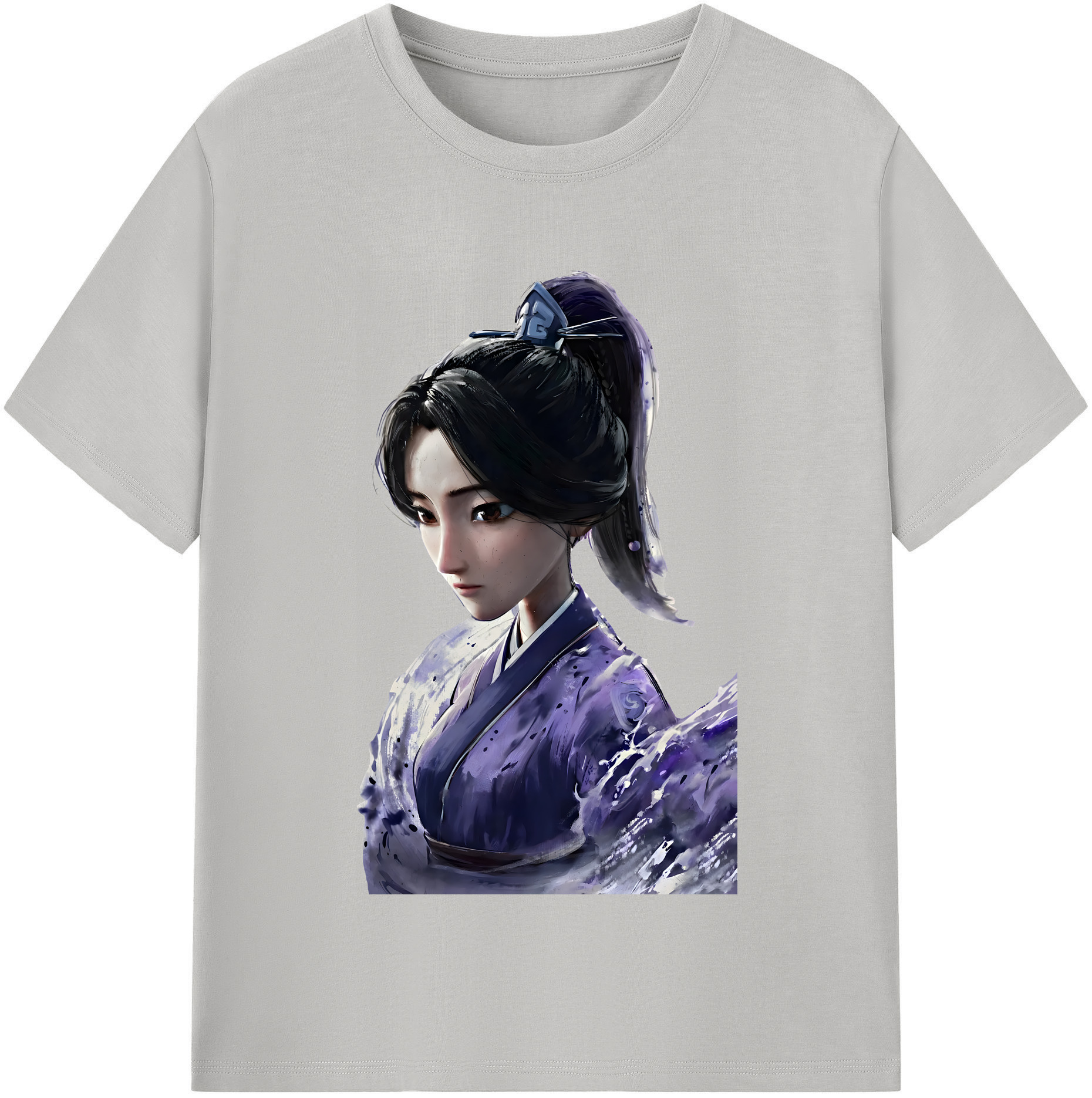 （画像用） Ne Zha 2 ナタ 魔童の大暴れ 綿100％半袖Tシャツ（フロントプリント）