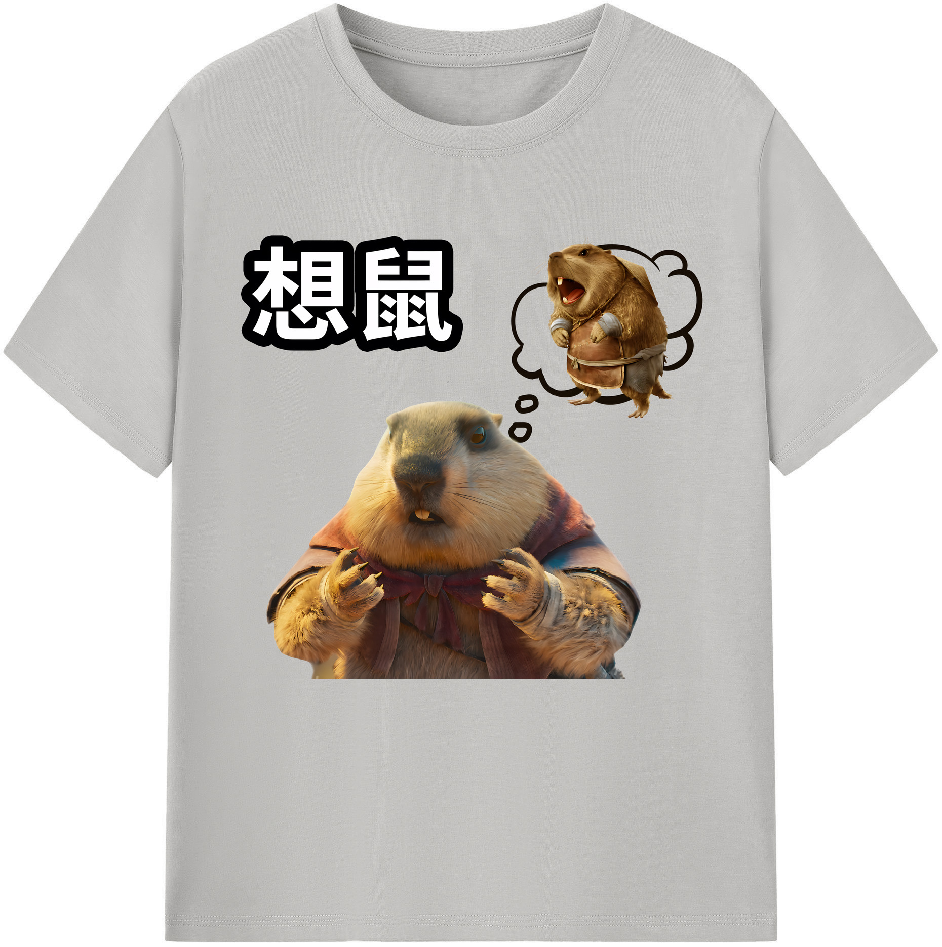 （画像用） Ne Zha 2 ナタ 魔童の大暴れ 綿100％半袖Tシャツ（フロントプリント）