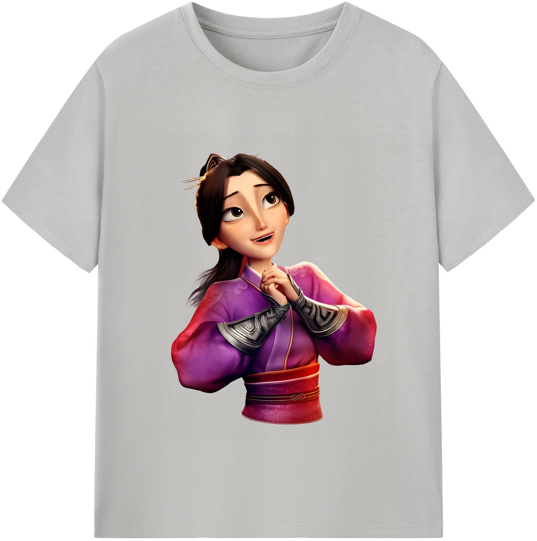 （画像用） Ne Zha 2 ナタ 魔童の大暴れ 綿100％半袖Tシャツ（フロントプリント）