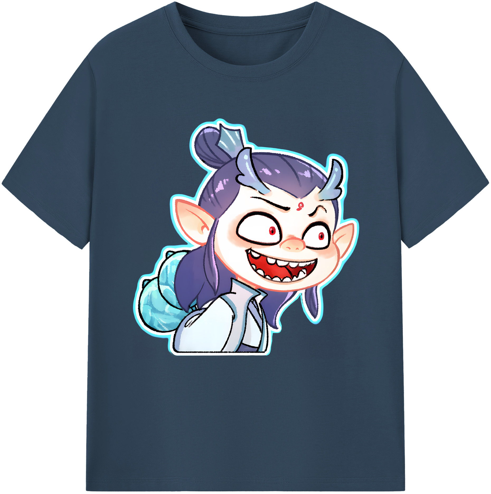 （画像用） Ne Zha 2 ナタ 魔童の大暴れ 綿100％半袖Tシャツ（フロントプリント）