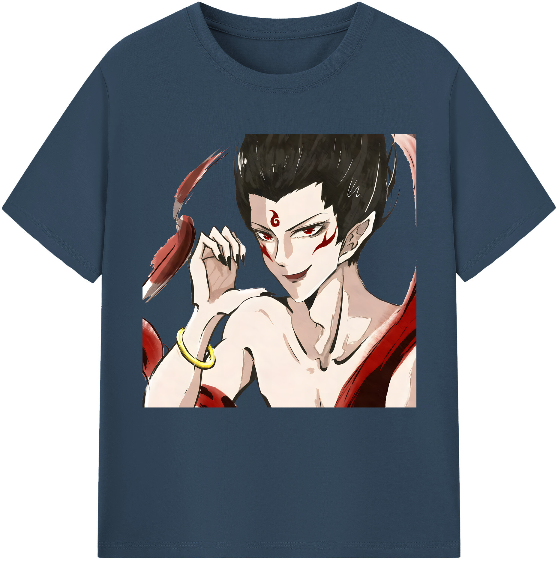 （画像用） Ne Zha 2 ナタ 魔童の大暴れ 綿100％半袖Tシャツ（フロントプリント）