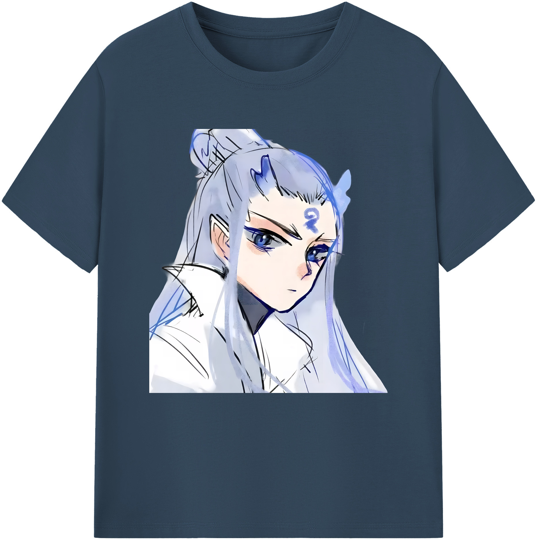 （画像用） Ne Zha 2 ナタ 魔童の大暴れ 綿100％半袖Tシャツ（フロントプリント）