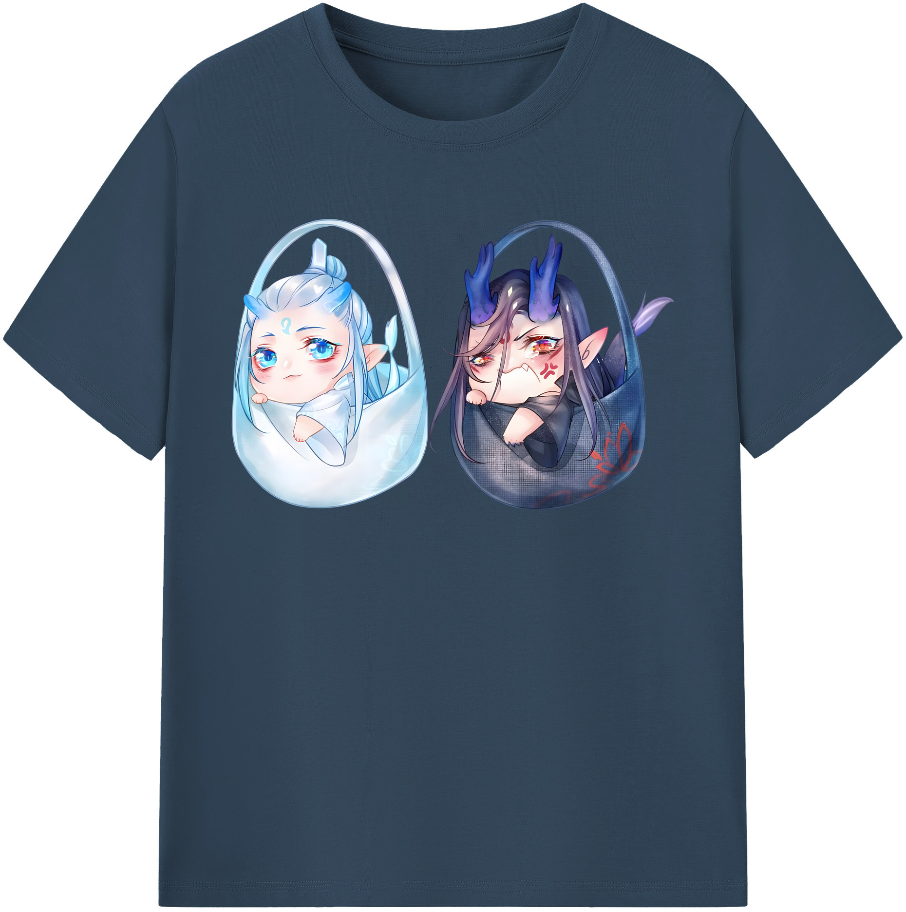 （画像用） Ne Zha 2 ナタ 魔童の大暴れ 綿100％半袖Tシャツ（フロントプリント）