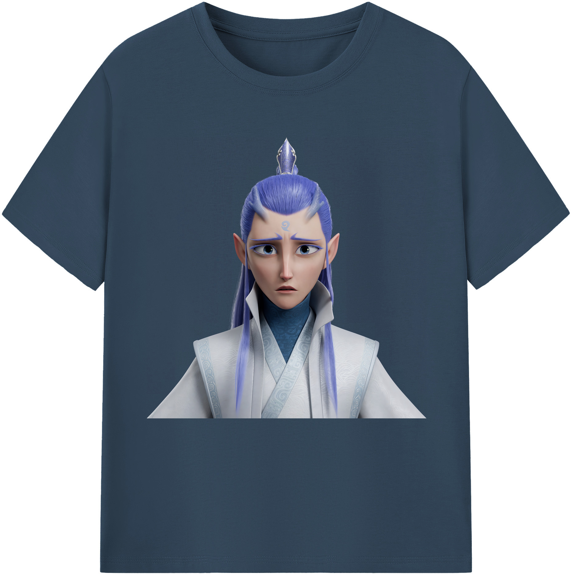 （画像用） Ne Zha 2 ナタ 魔童の大暴れ 綿100％半袖Tシャツ（フロントプリント）