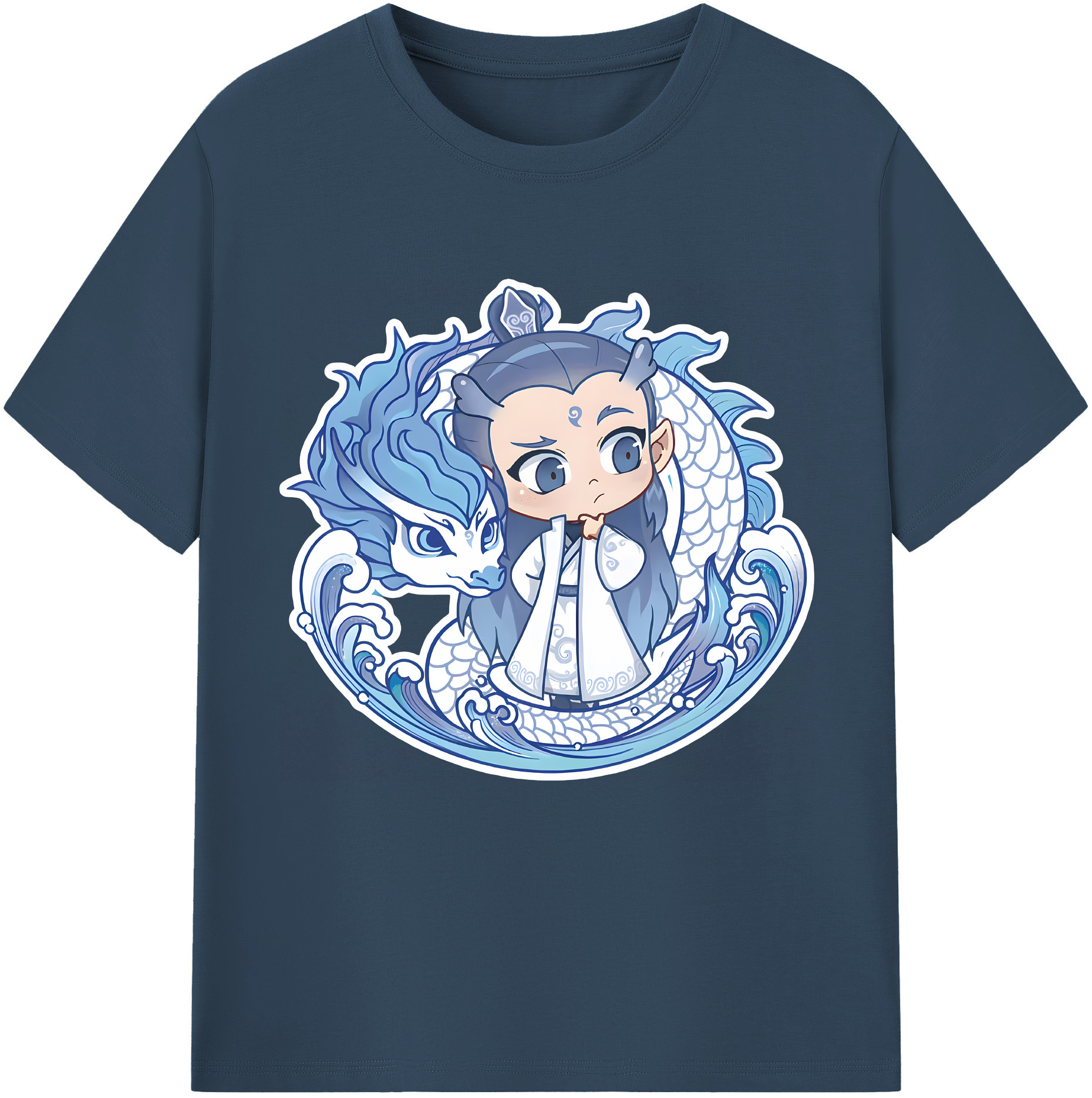 （画像用） Ne Zha 2 ナタ 魔童の大暴れ 綿100％半袖Tシャツ（フロントプリント）