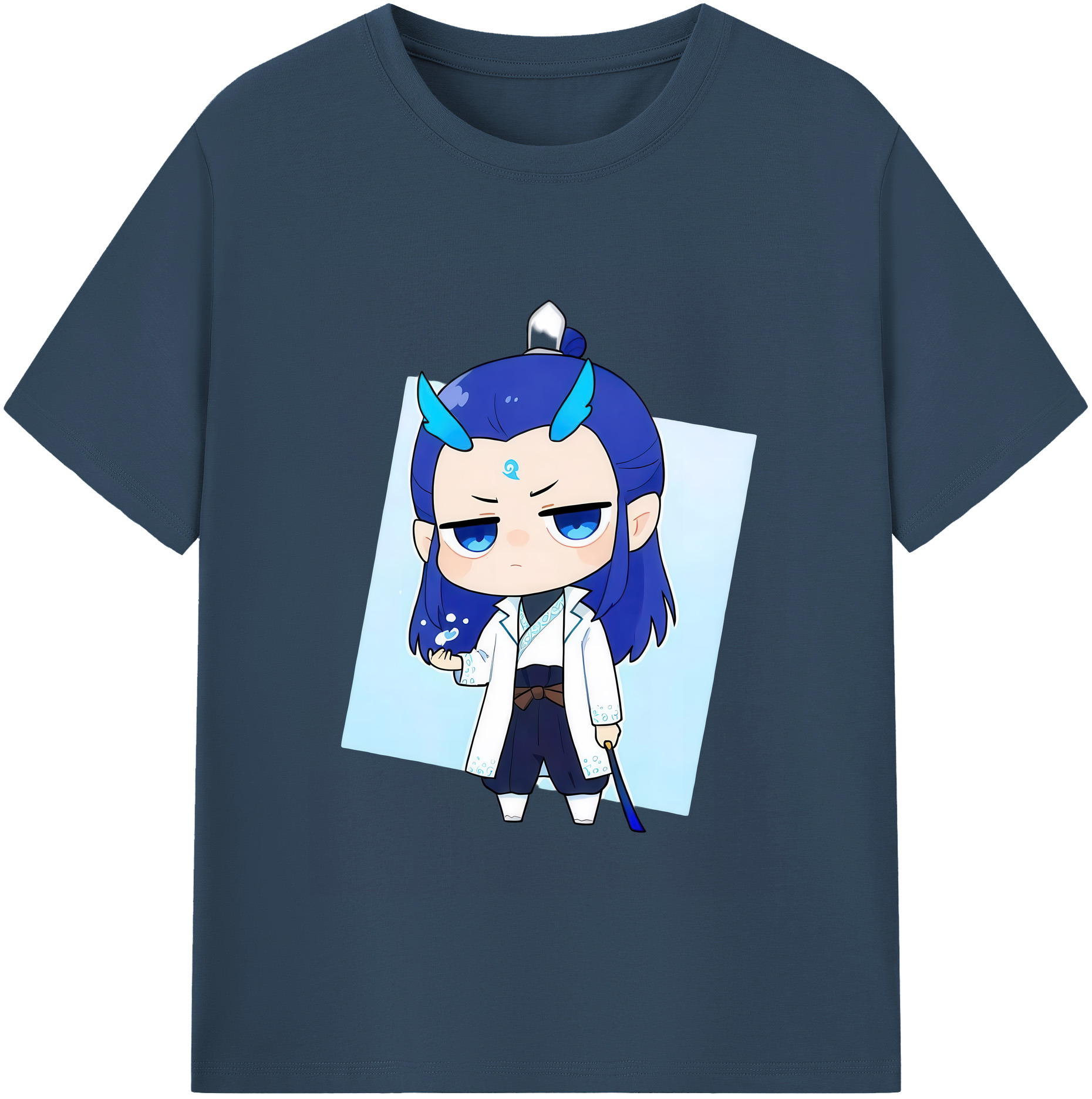 （画像用） Ne Zha 2 ナタ 魔童の大暴れ 綿100％半袖Tシャツ（フロントプリント）