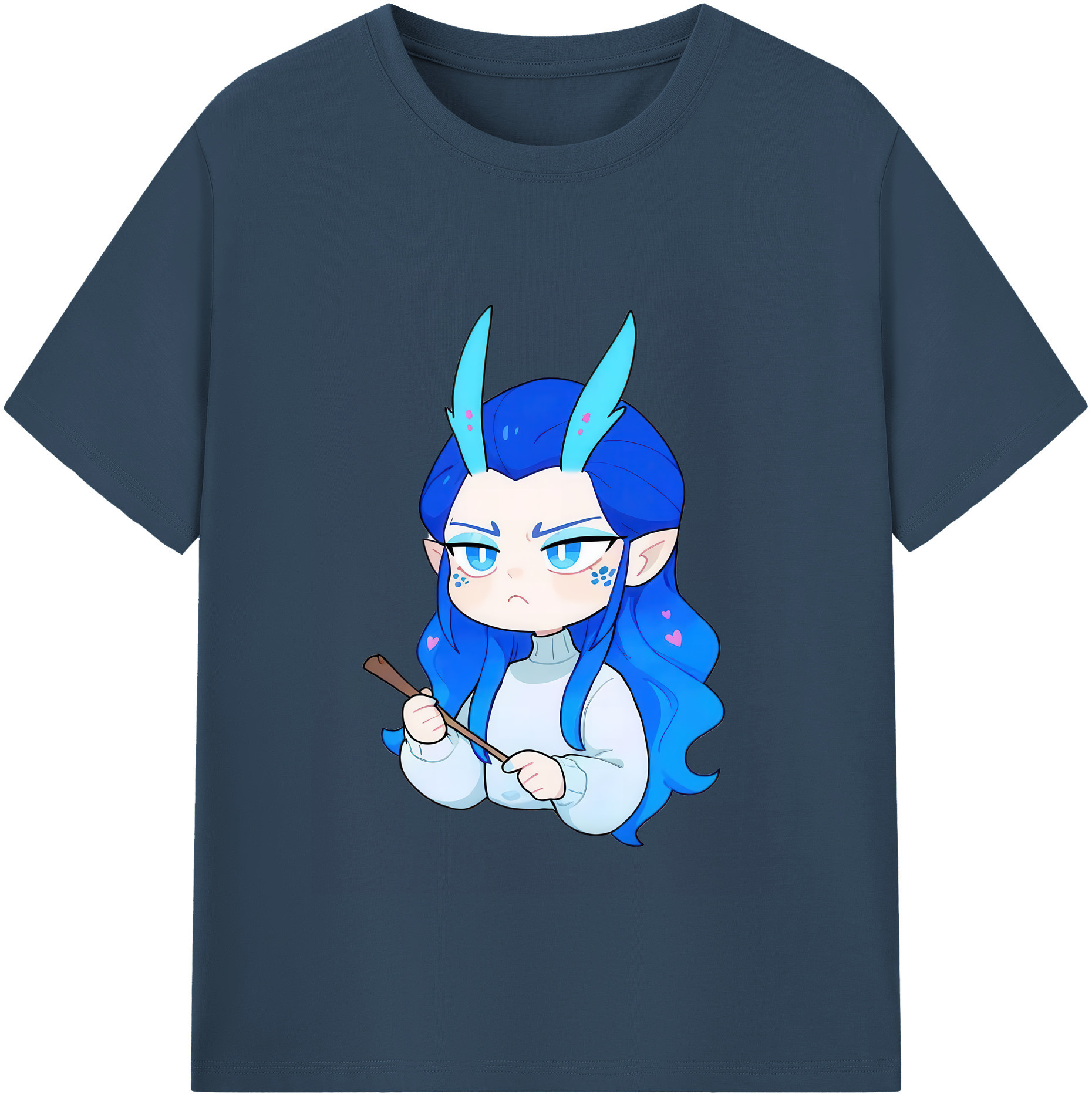 （画像用） Ne Zha 2 ナタ 魔童の大暴れ 綿100％半袖Tシャツ（フロントプリント）
