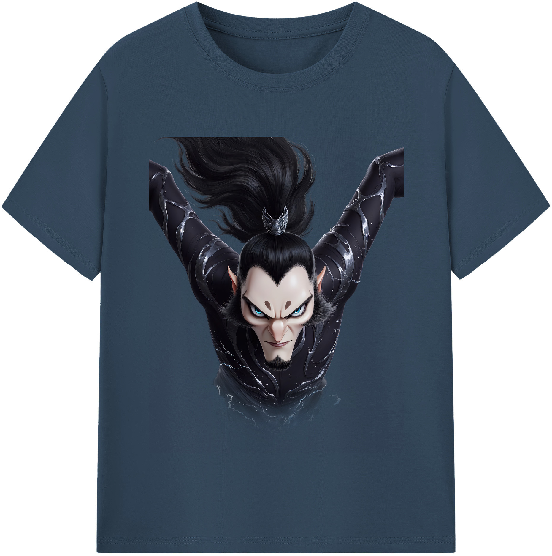 （画像用） Ne Zha 2 ナタ 魔童の大暴れ 綿100％半袖Tシャツ（フロントプリント）