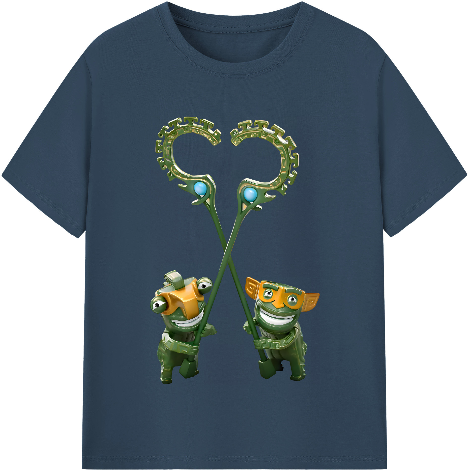（画像用） Ne Zha 2 ナタ 魔童の大暴れ 綿100％半袖Tシャツ（フロントプリント）