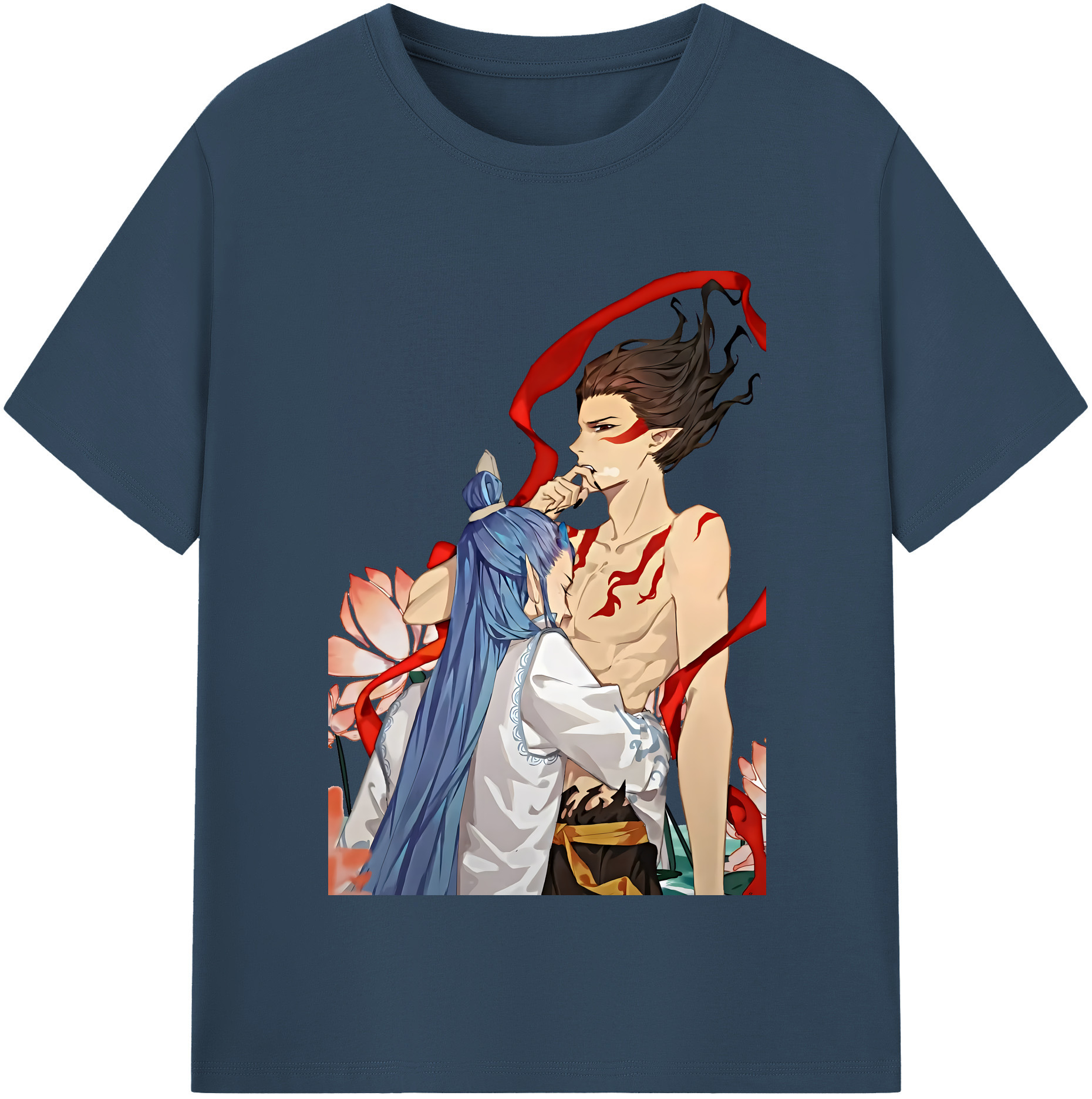 （画像用） Ne Zha 2 ナタ 魔童の大暴れ 綿100％半袖Tシャツ（フロントプリント）