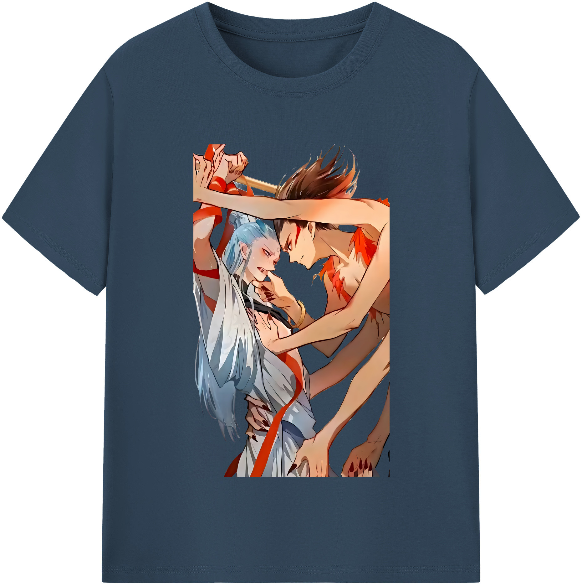 （画像用） Ne Zha 2 ナタ 魔童の大暴れ 綿100％半袖Tシャツ（フロントプリント）