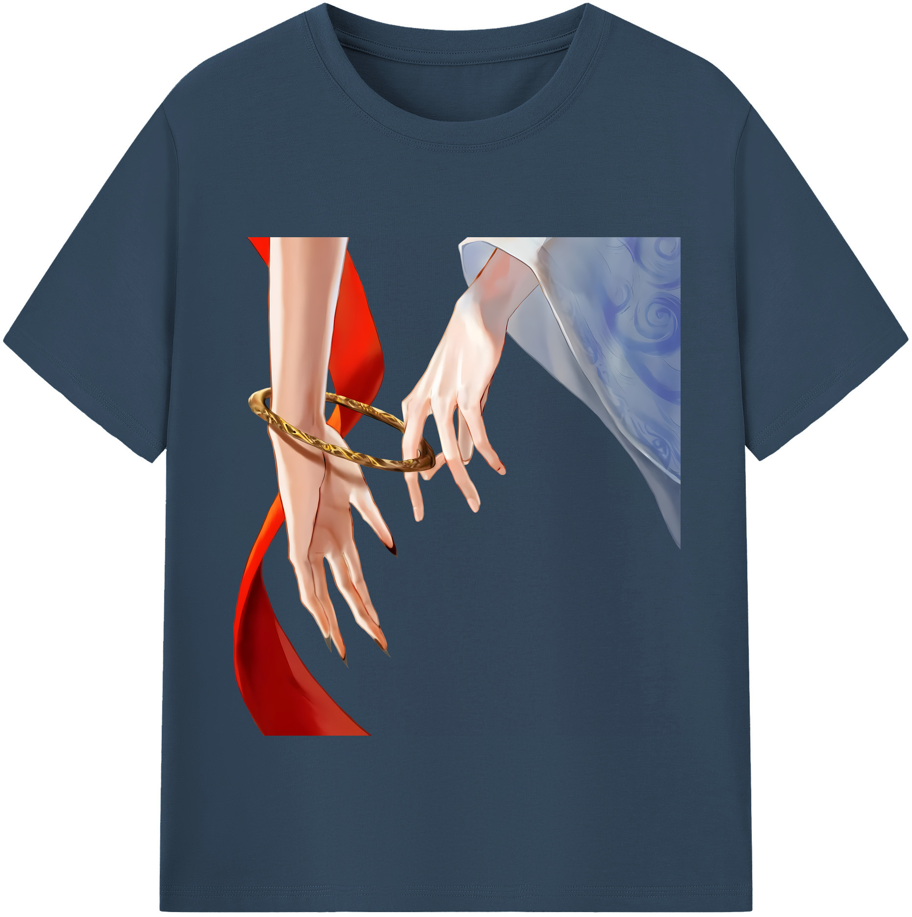 （画像用） Ne Zha 2 ナタ 魔童の大暴れ 綿100％半袖Tシャツ（フロントプリント）