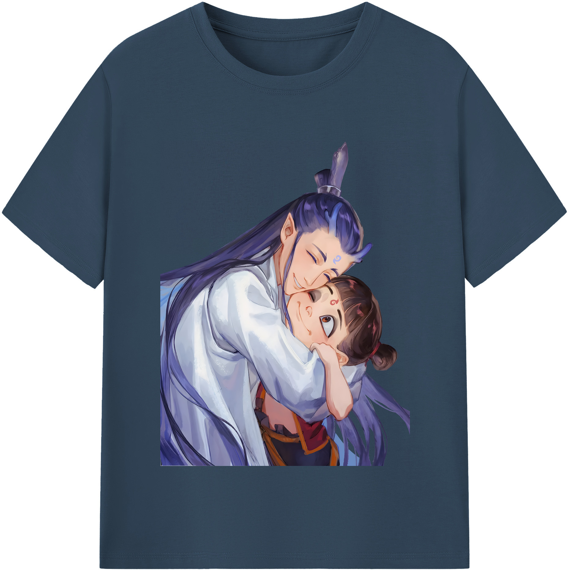 （画像用） Ne Zha 2 ナタ 魔童の大暴れ 綿100％半袖Tシャツ（フロントプリント）