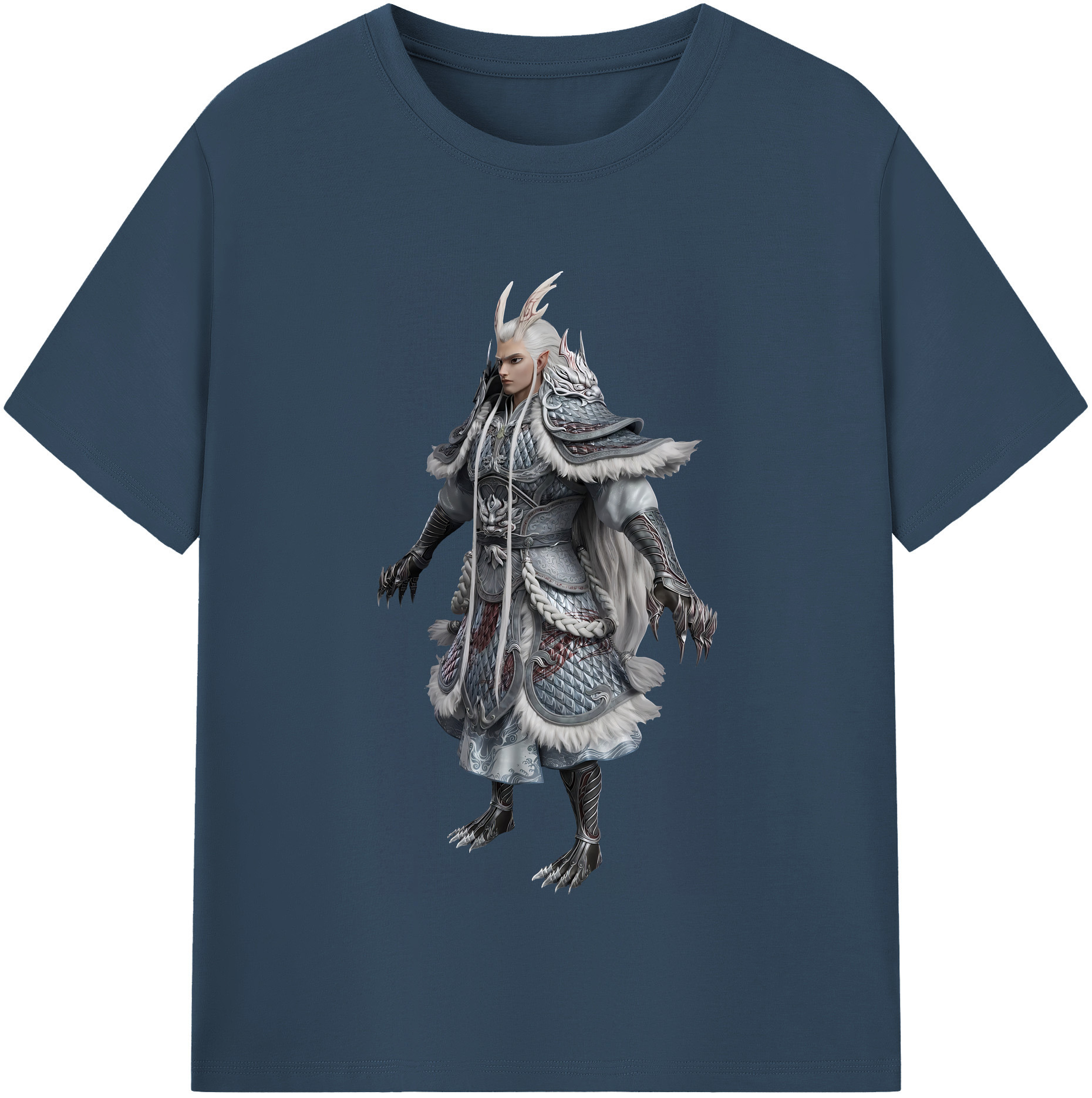 （画像用） Ne Zha 2 ナタ 魔童の大暴れ 綿100％半袖Tシャツ（フロントプリント）