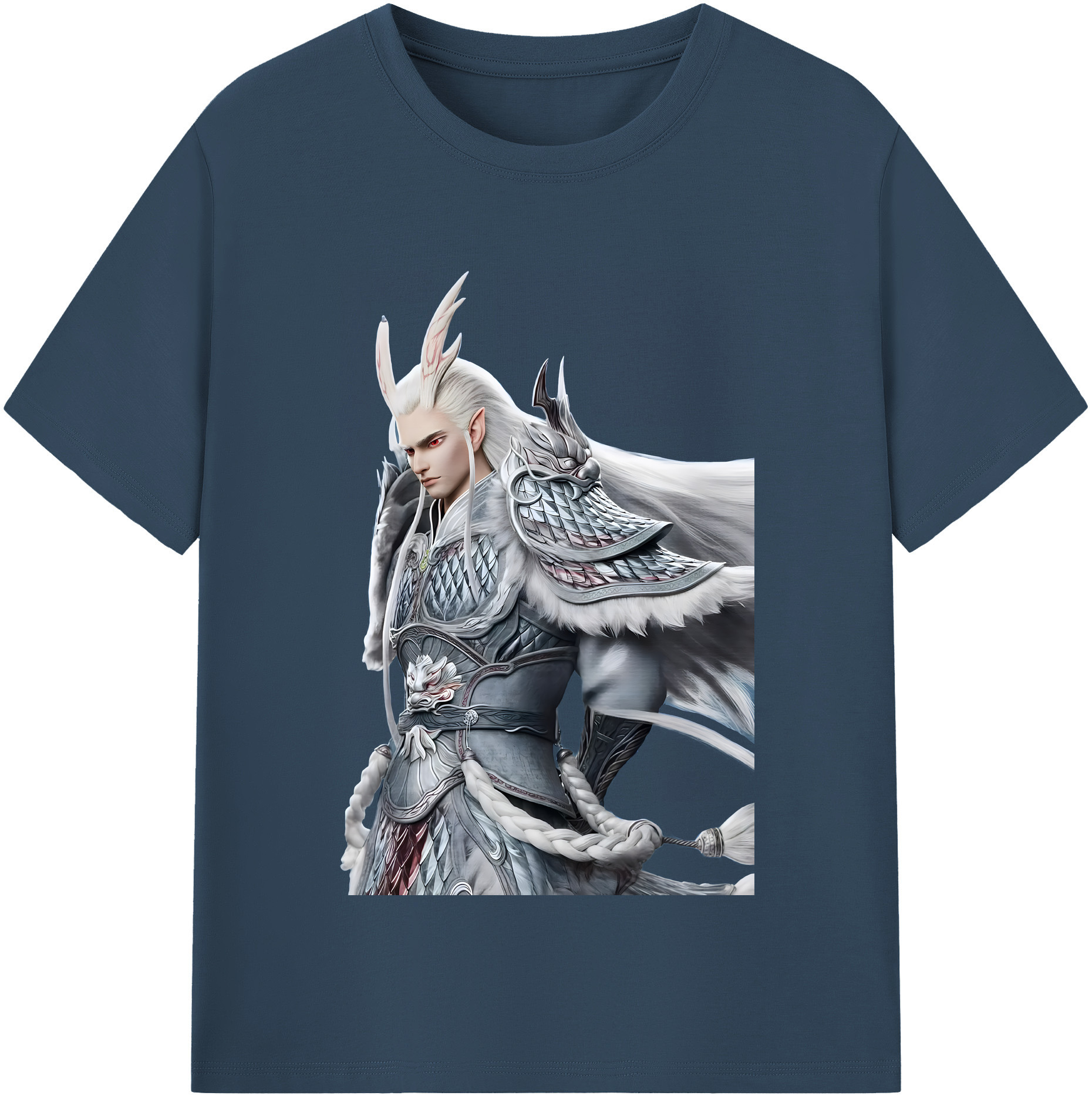 （画像用） Ne Zha 2 ナタ 魔童の大暴れ 綿100％半袖Tシャツ（フロントプリント）