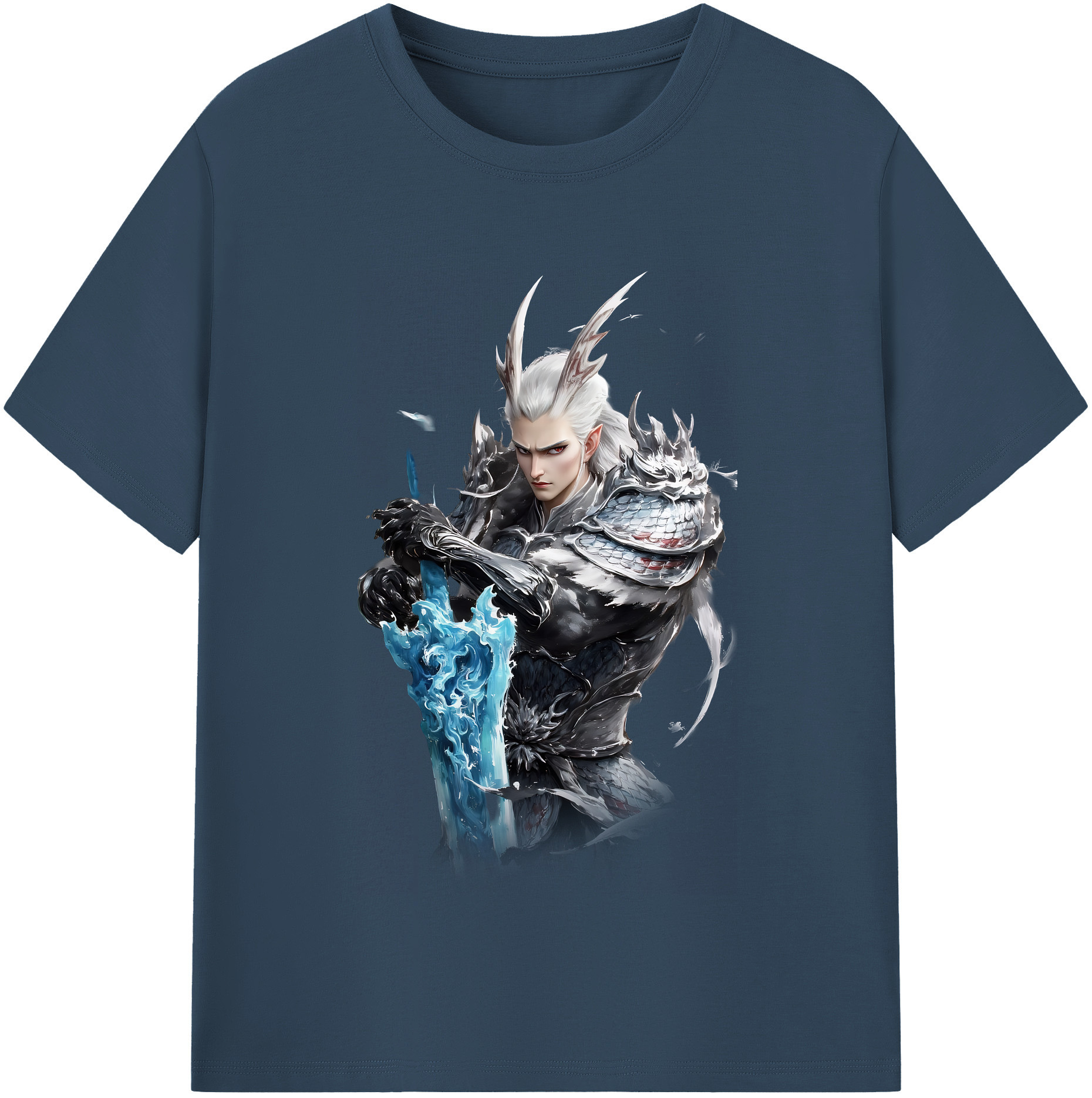 （画像用） Ne Zha 2 ナタ 魔童の大暴れ 綿100％半袖Tシャツ（フロントプリント）