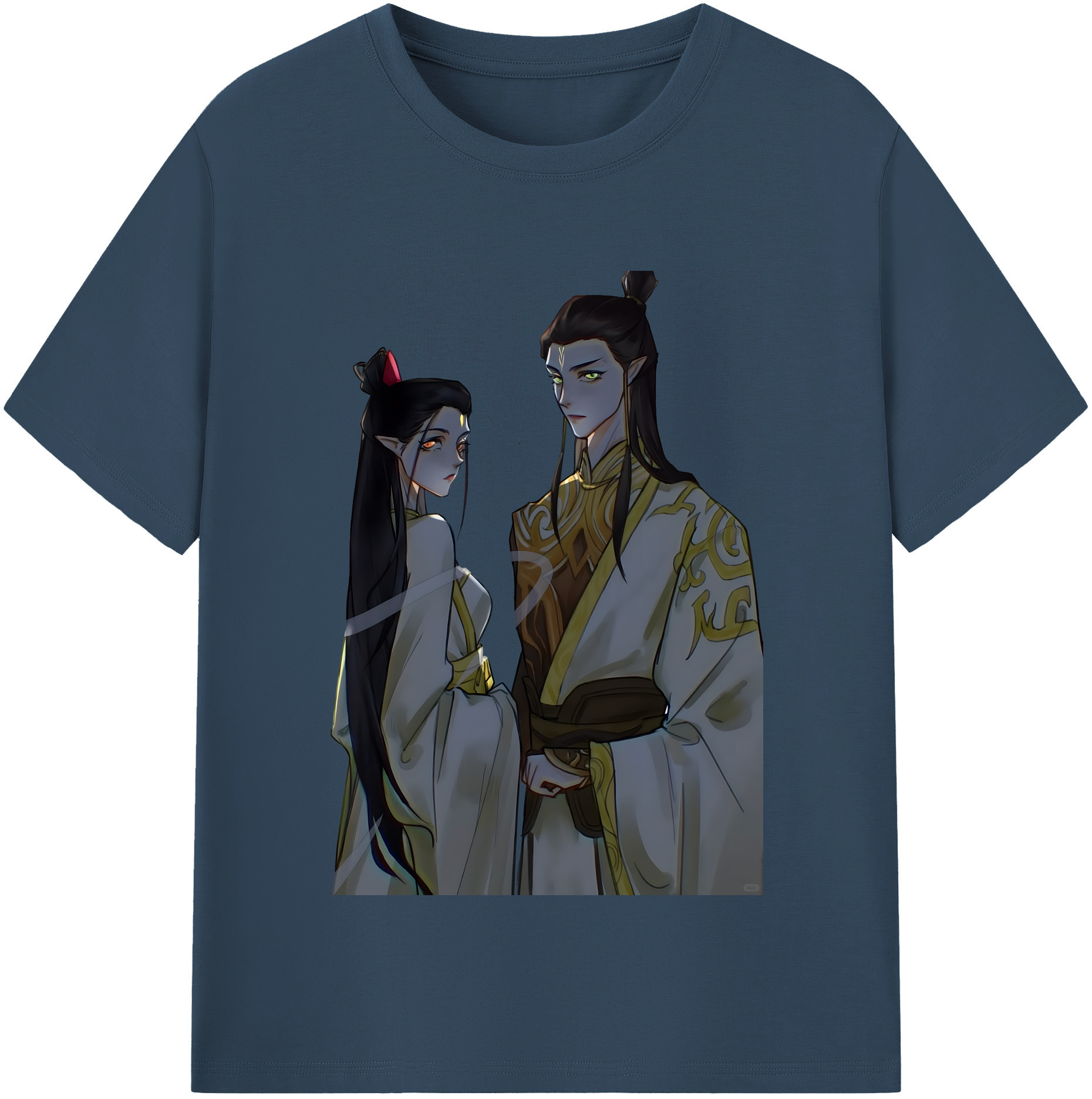 （画像用） Ne Zha 2 ナタ 魔童の大暴れ 綿100％半袖Tシャツ（フロントプリント）