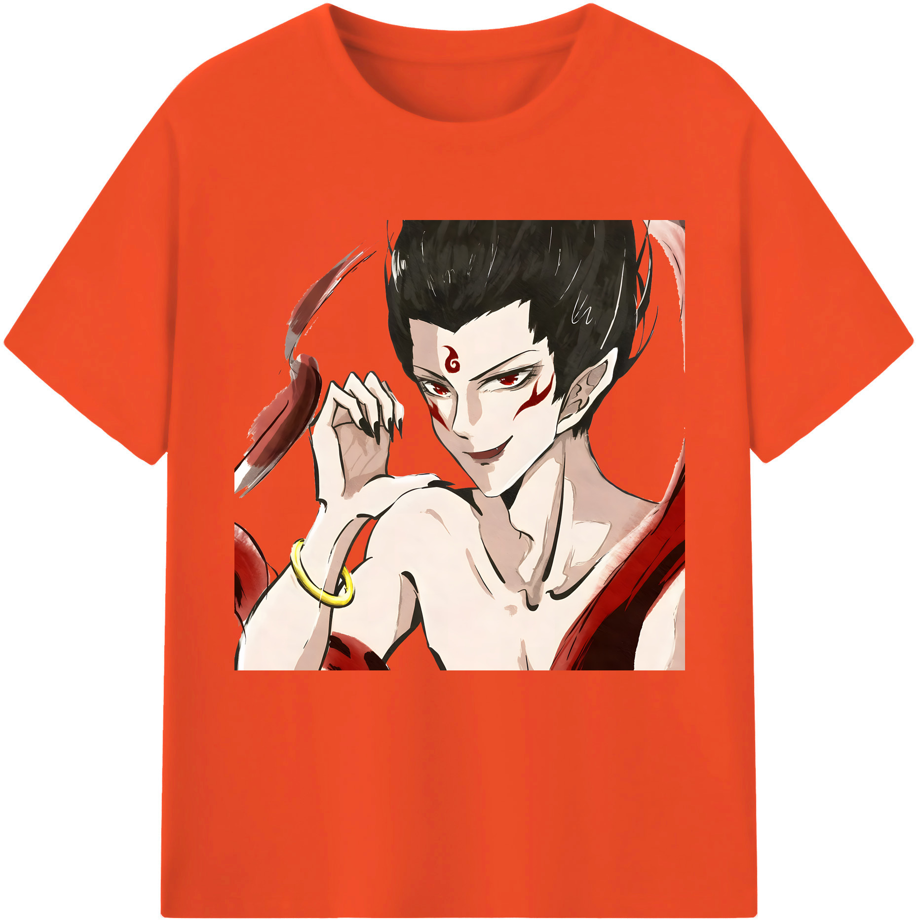 （画像用） Ne Zha 2 ナタ 魔童の大暴れ 綿100％半袖Tシャツ（フロントプリント）