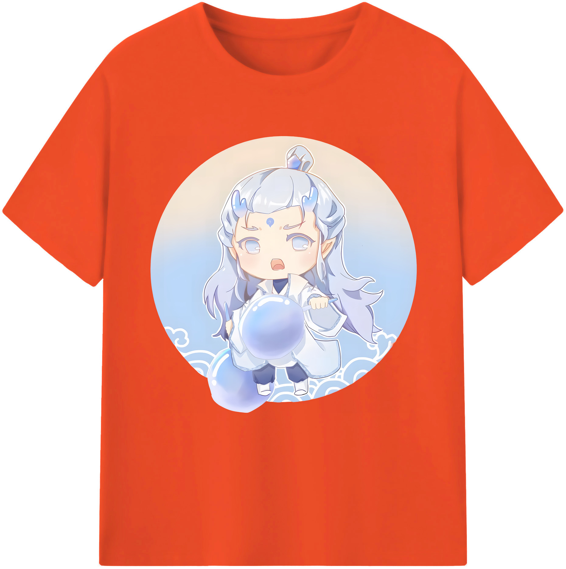 （画像用） Ne Zha 2 ナタ 魔童の大暴れ 綿100％半袖Tシャツ（フロントプリント）