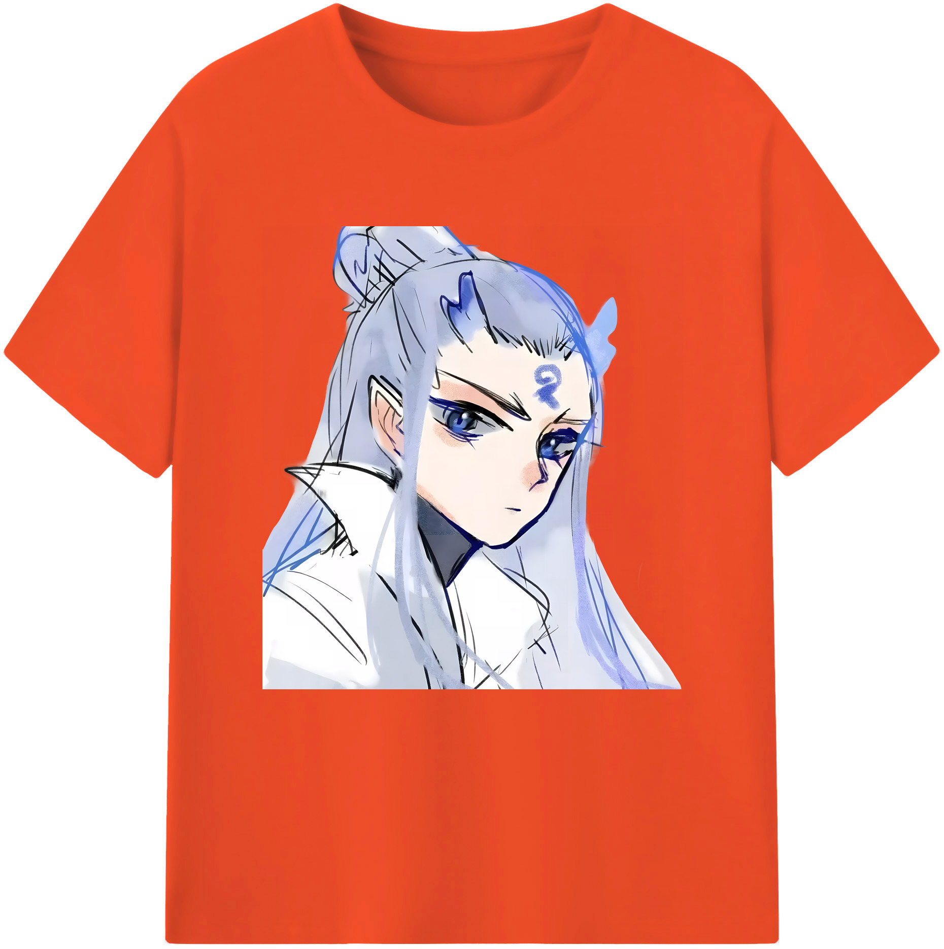 （画像用） Ne Zha 2 ナタ 魔童の大暴れ 綿100％半袖Tシャツ（フロントプリント）