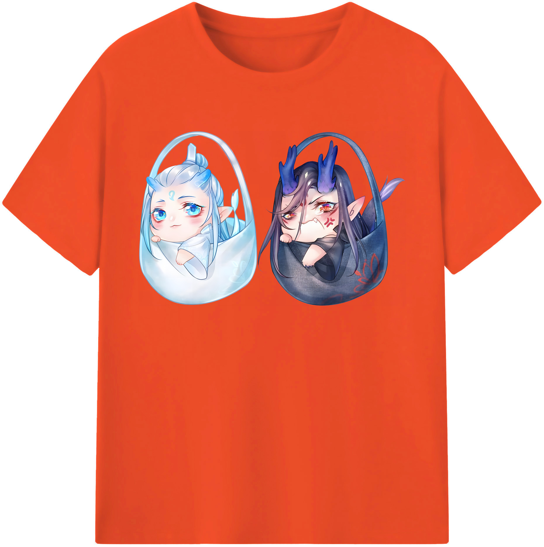 （画像用） Ne Zha 2 ナタ 魔童の大暴れ 綿100％半袖Tシャツ（フロントプリント）