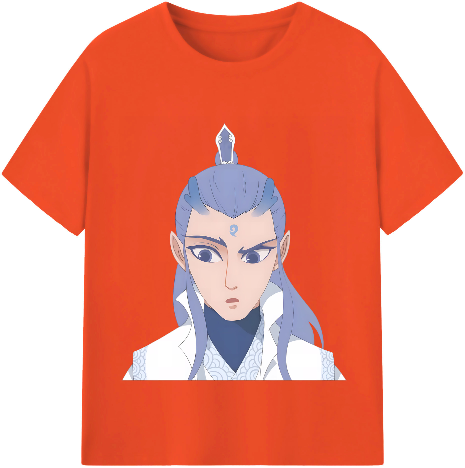 （画像用） Ne Zha 2 ナタ 魔童の大暴れ 綿100％半袖Tシャツ（フロントプリント）
