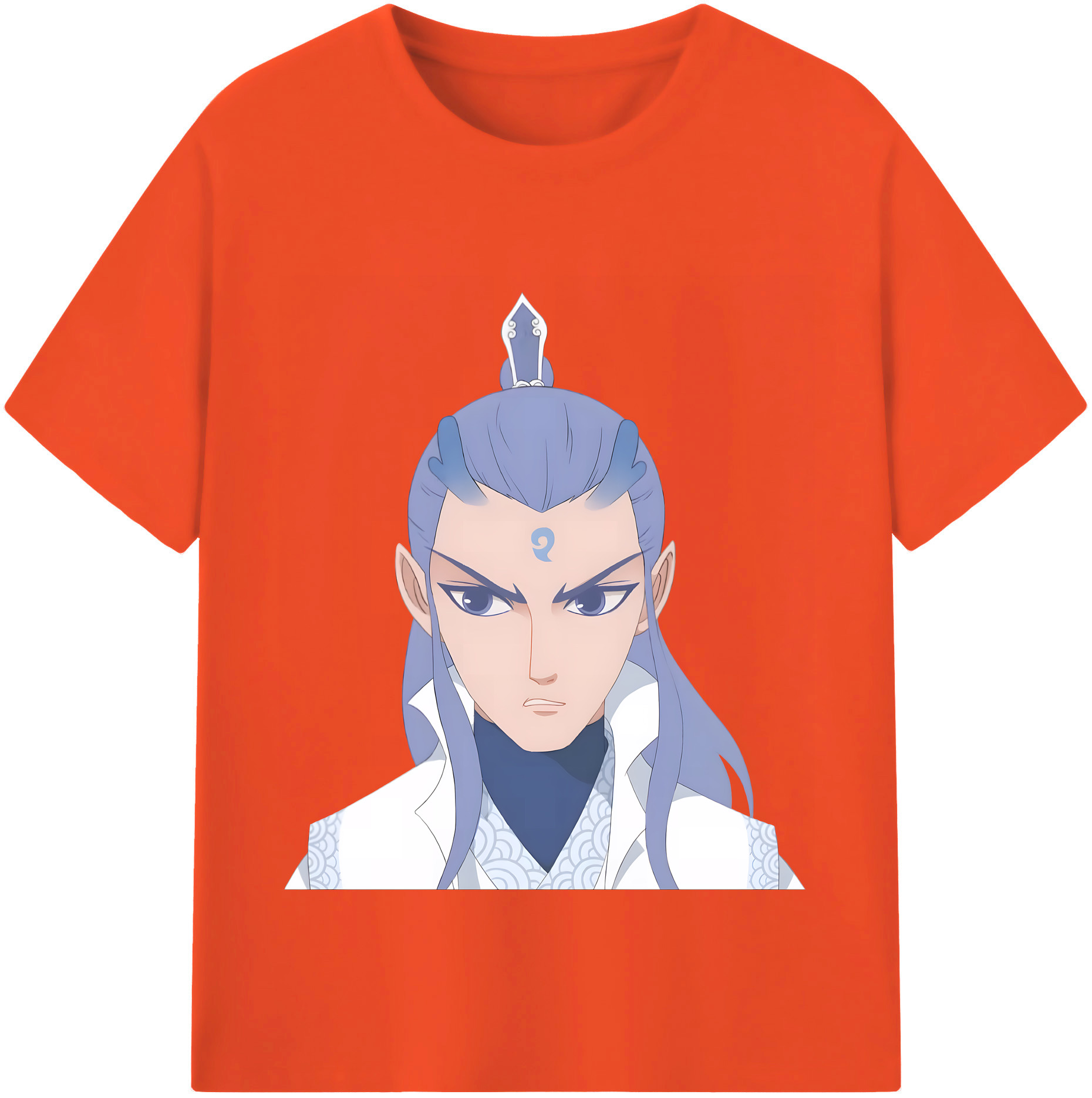 （画像用） Ne Zha 2 ナタ 魔童の大暴れ 綿100％半袖Tシャツ（フロントプリント）