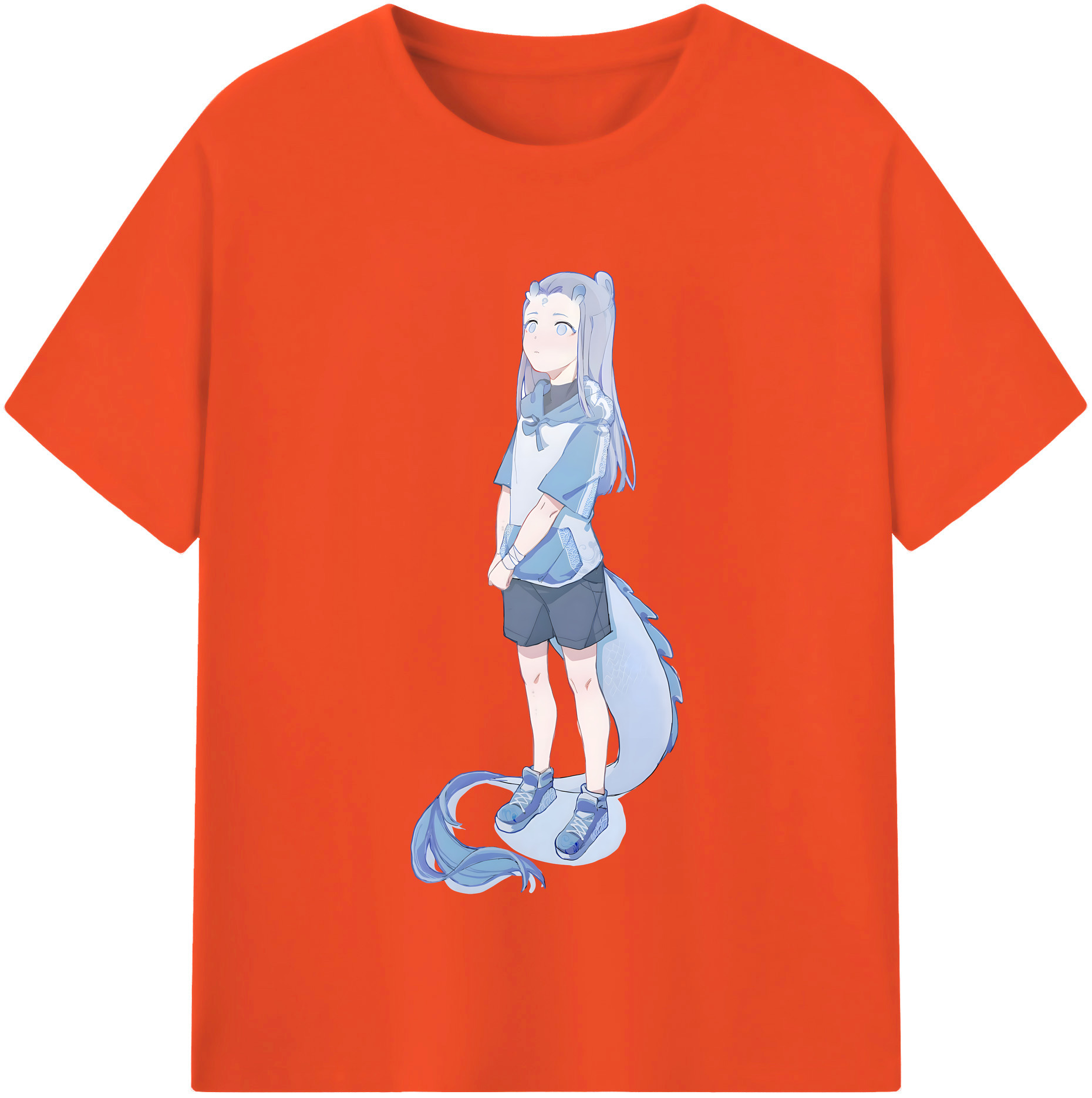 （画像用） Ne Zha 2 ナタ 魔童の大暴れ 綿100％半袖Tシャツ（フロントプリント）