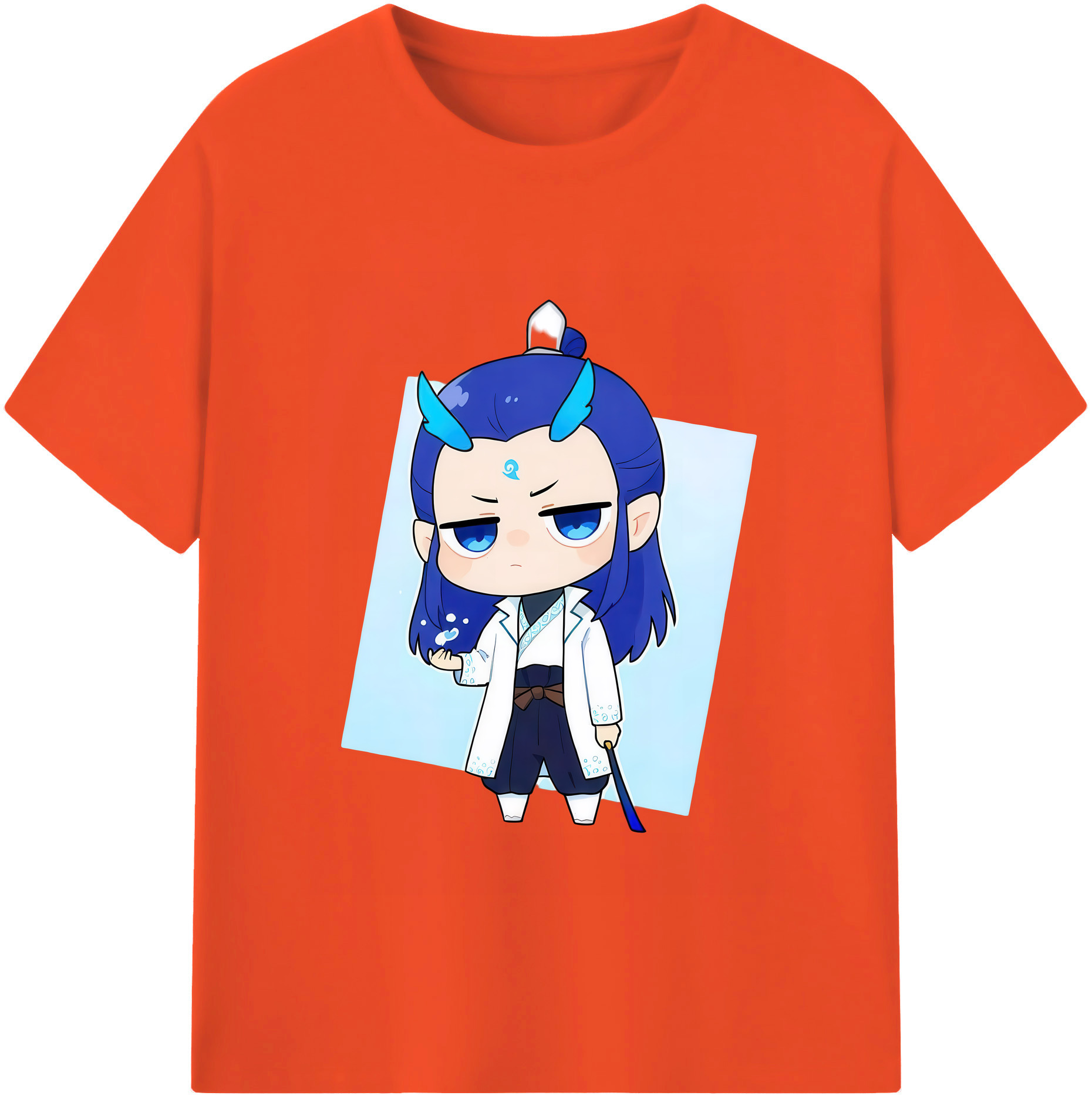 （画像用） Ne Zha 2 ナタ 魔童の大暴れ 綿100％半袖Tシャツ（フロントプリント）