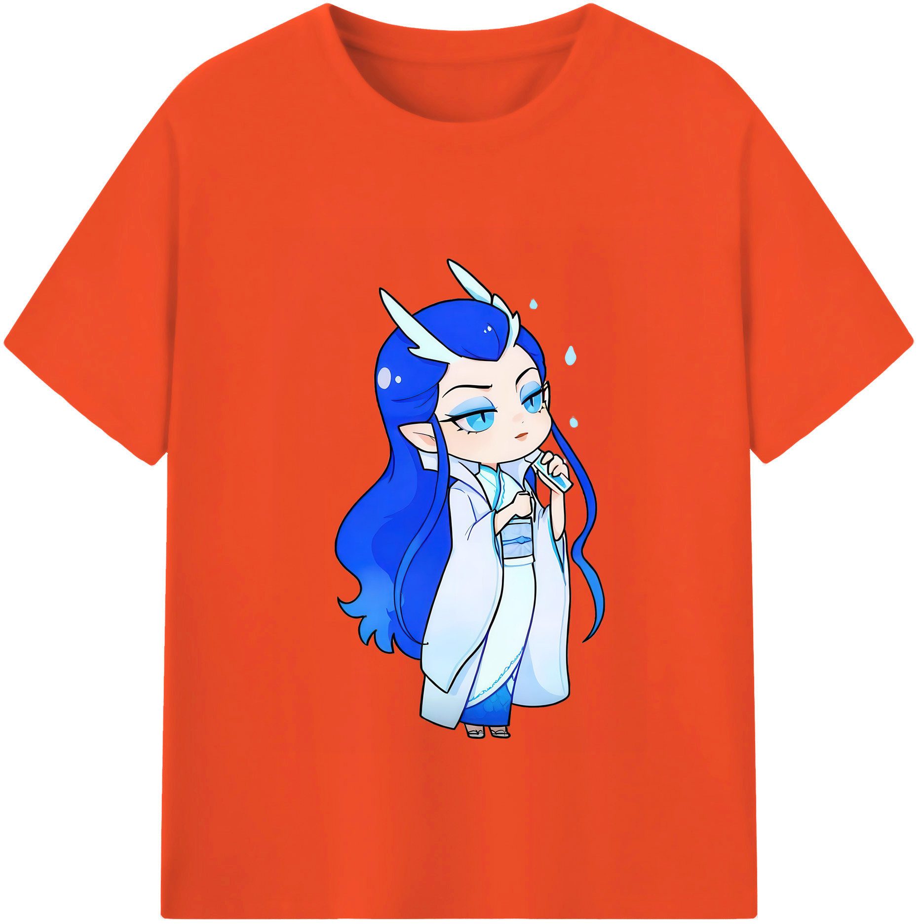 （画像用） Ne Zha 2 ナタ 魔童の大暴れ 綿100％半袖Tシャツ（フロントプリント）