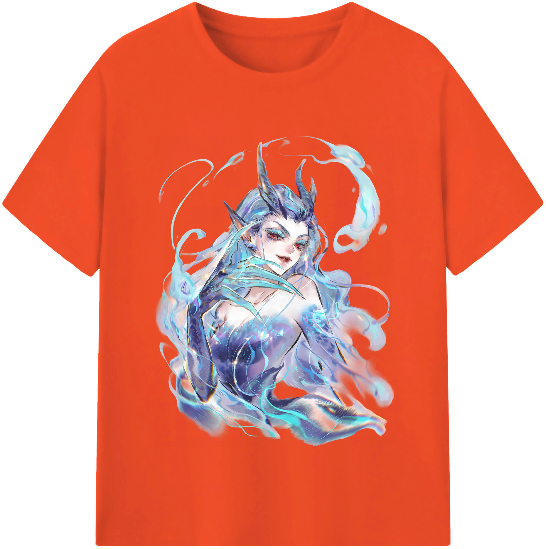 （画像用） Ne Zha 2 ナタ 魔童の大暴れ 綿100％半袖Tシャツ（フロントプリント）