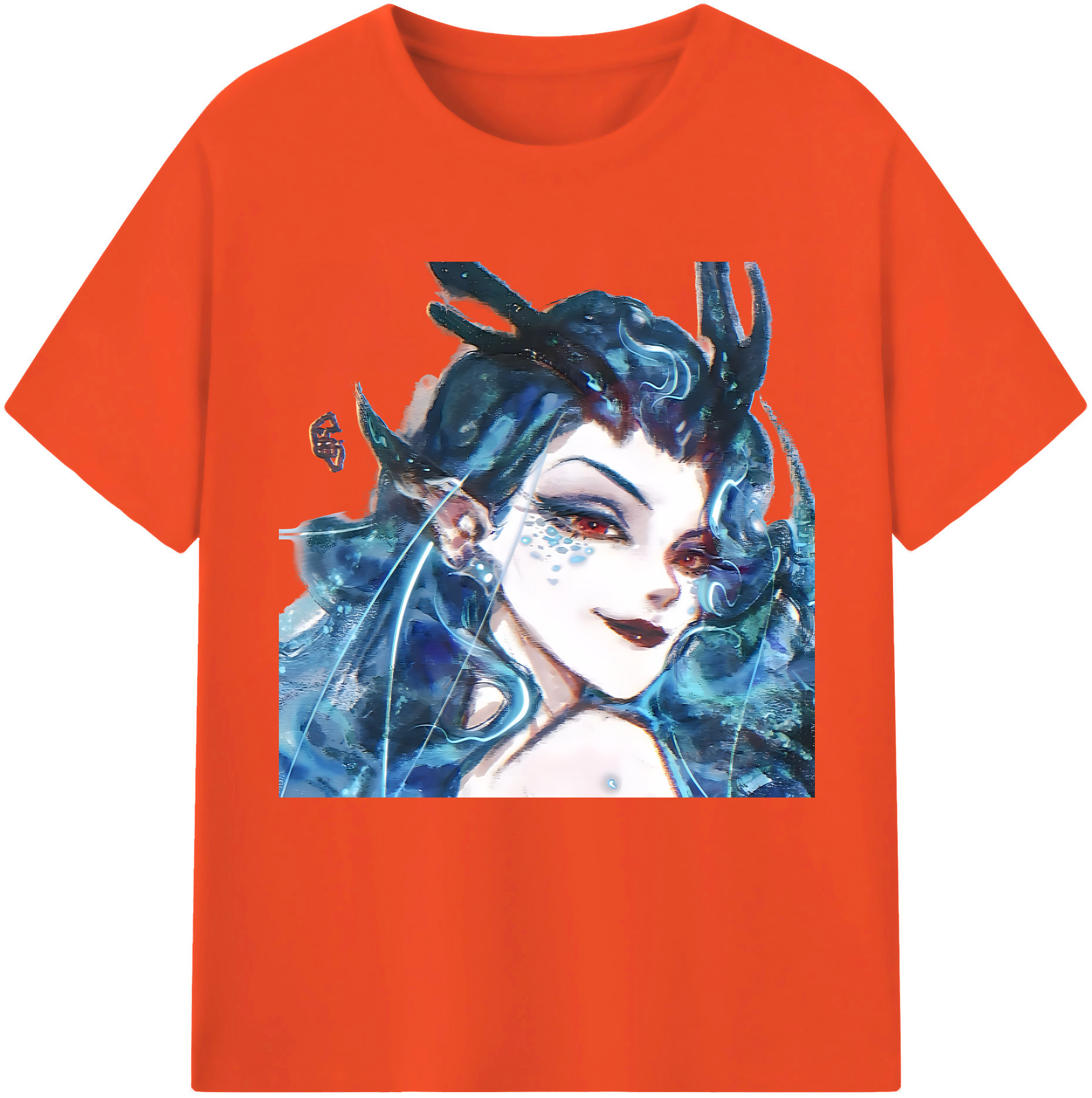 （画像用） Ne Zha 2 ナタ 魔童の大暴れ 綿100％半袖Tシャツ（フロントプリント）